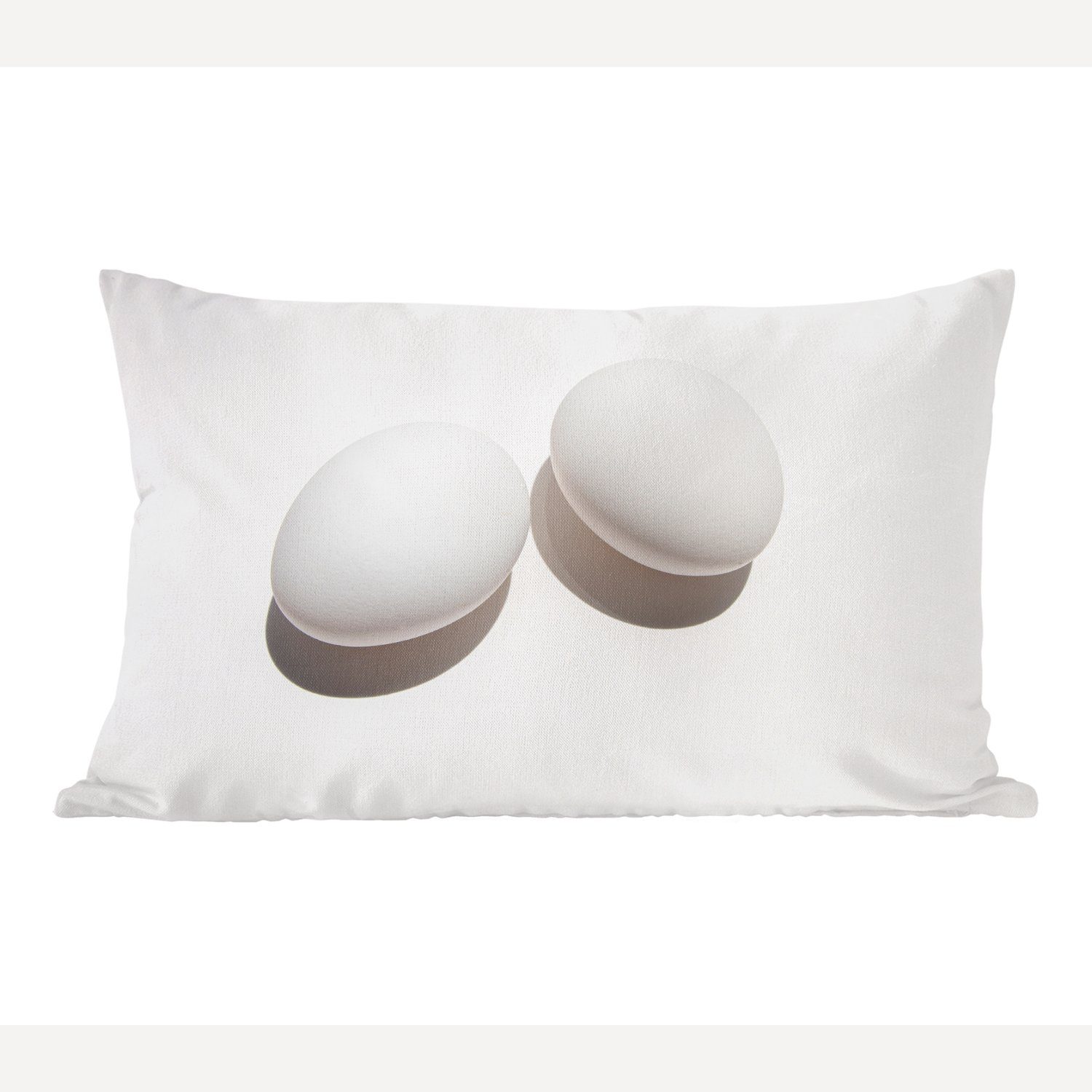MuchoWow Dekokissen Eier auf weißem Hintergrund, Wohzimmer Dekoration, Zierkissen, Dekokissen mit Füllung, Schlafzimmer | Dekokissen