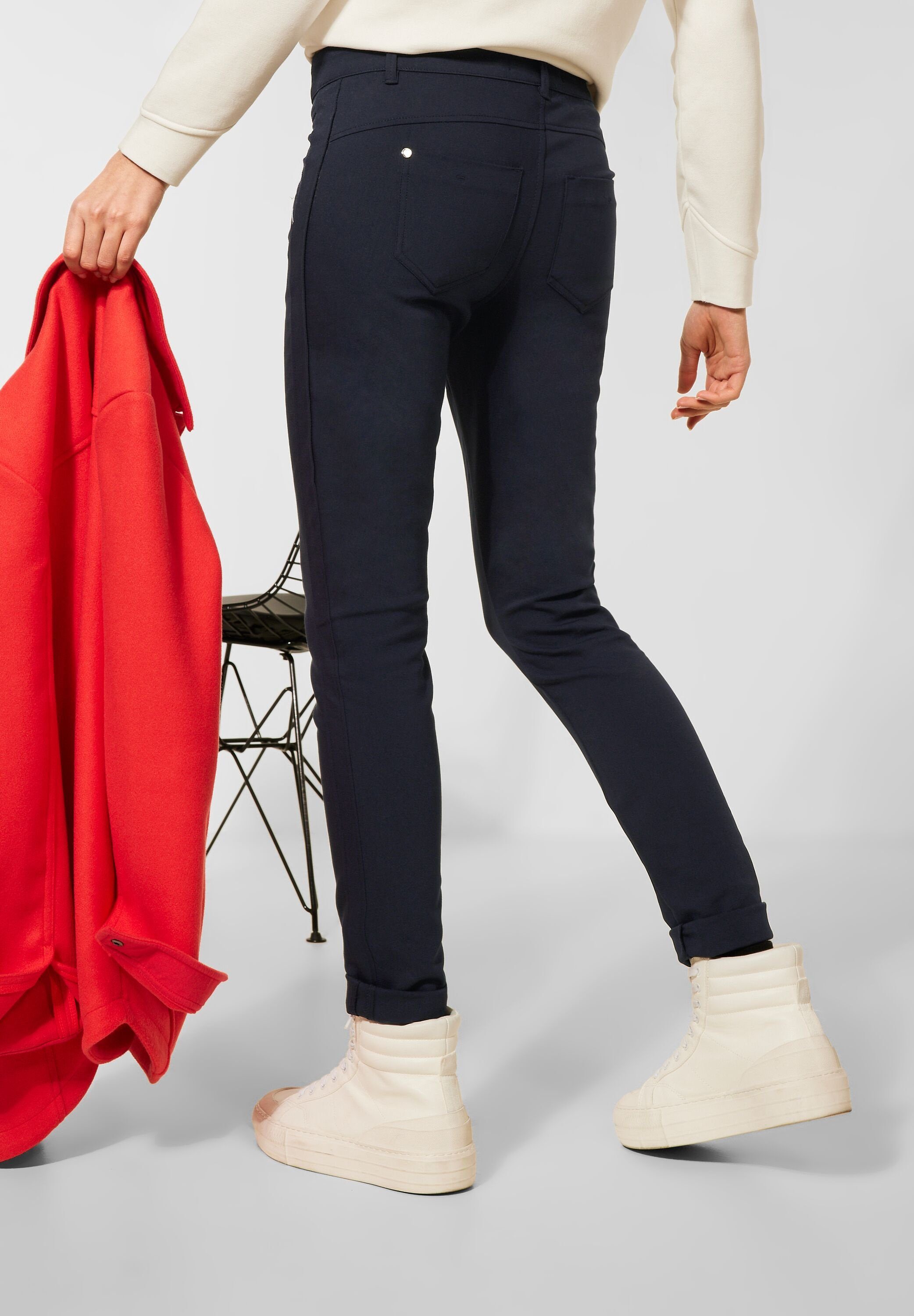STREET ONE Stoffhose Casual Fit Hose mit Zipper