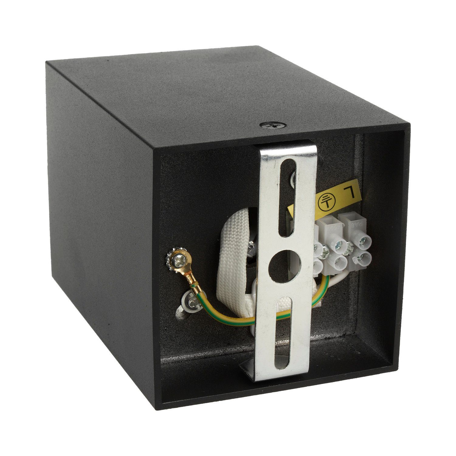 Maclean LED Aufbaustrahler MCE426 B, Deckenlampe mit GU10 Fassung Schwarz Eckig