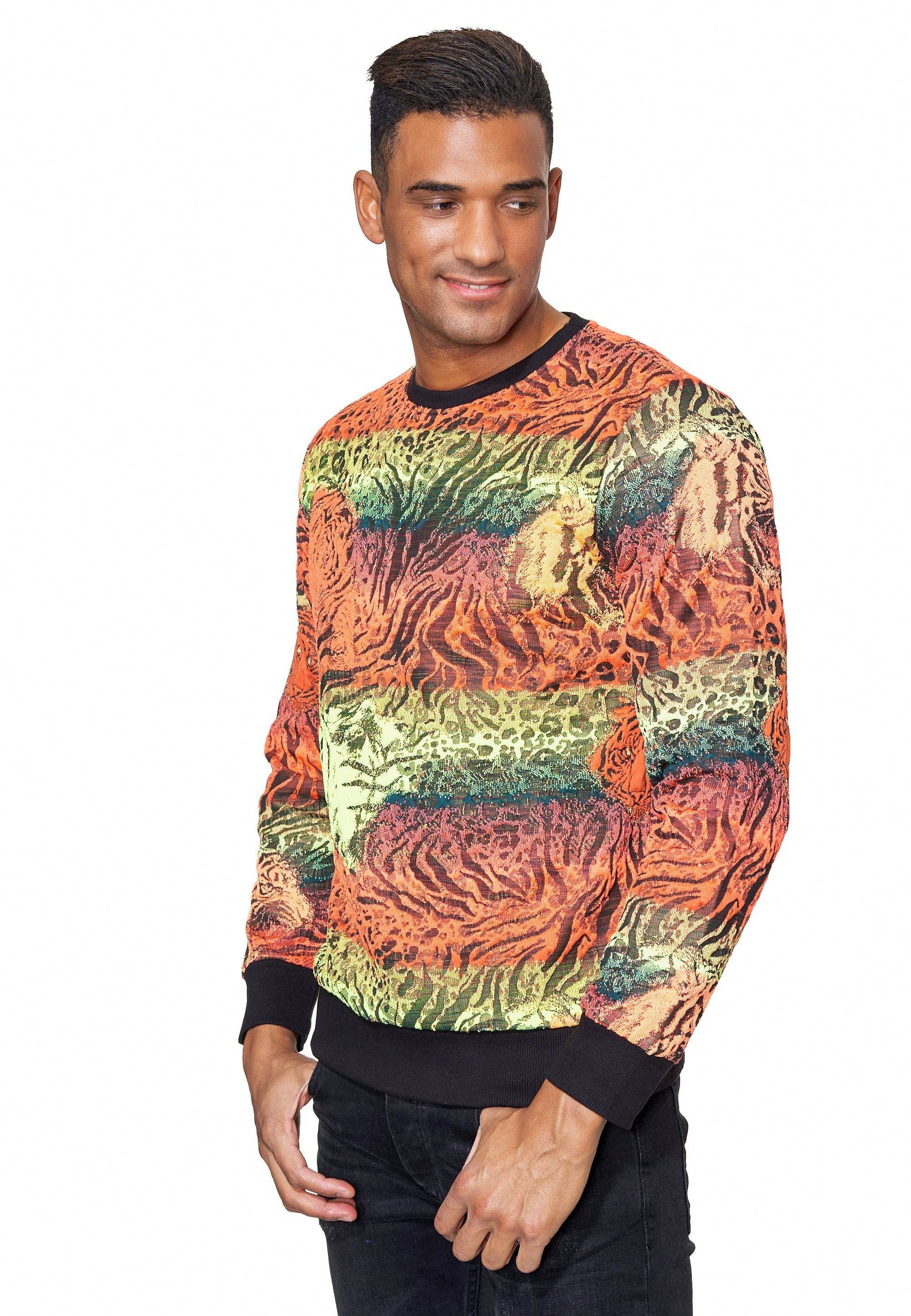 Sweatshirt Tiger-Design trendigen Sweater Neal im Rusty Neal Rusty