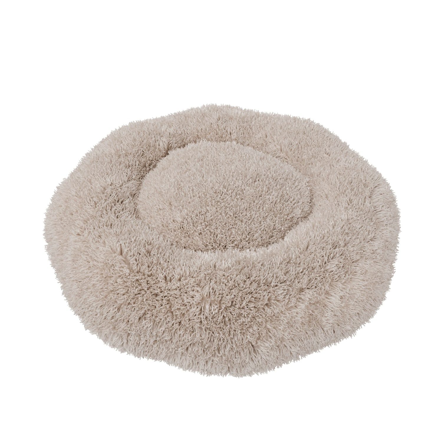 BENNO Tierbett Hundebett BALU Donutform 50x50x16 cm, waschbar, rutschfest, Polyester, Hundebett BALU 50 cm – rundes Kuschelbett, waschbar, rutschfest