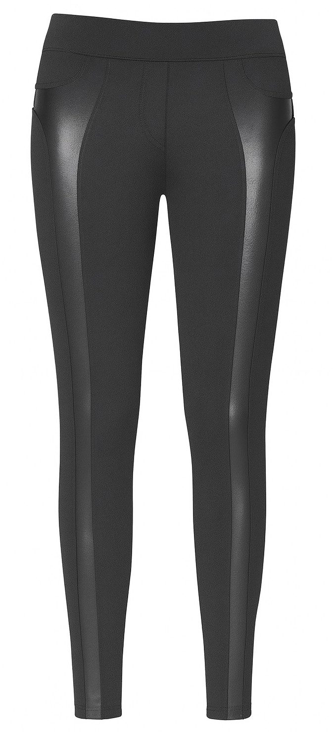 Bas Bleu Leggings mit dezentem Wetlook-Effekt günstig online kaufen