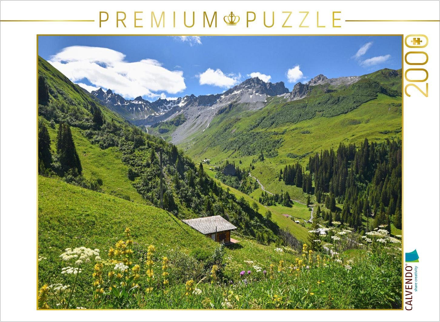 Puzzle CALVENDO Puzzle Gafiertal St. Antönien Prättigau 2000 Teile Lege-Größe 90 x 67 cm Foto-Puzzle Bild von SusaZoom