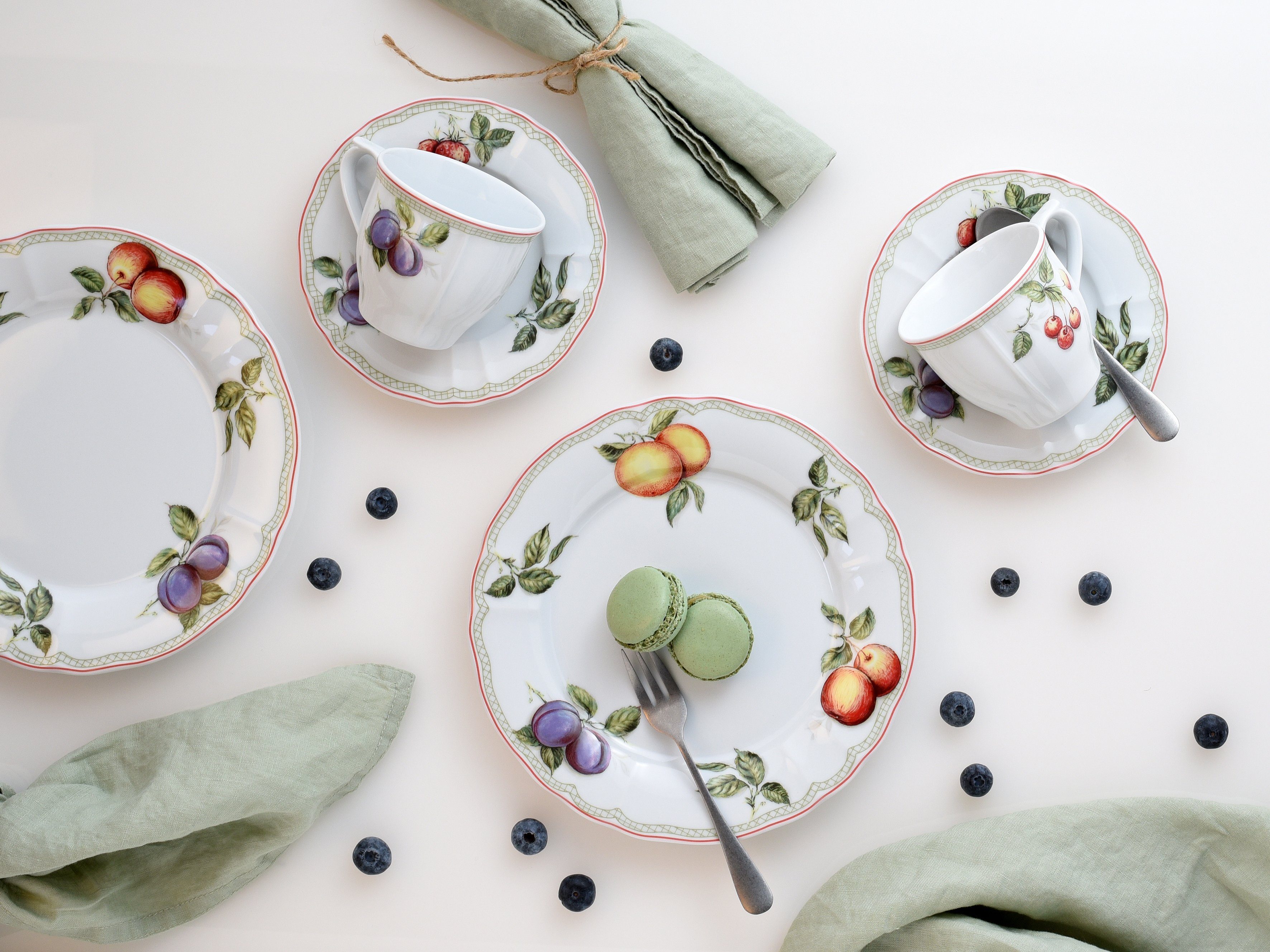 creaTable Kaffeeservice Geschirr-Set Flora Orchard (18-tlg), 6 Personen, Porzellan, Service, 18 Teile, für 6 Personen – Bild 4 von 5