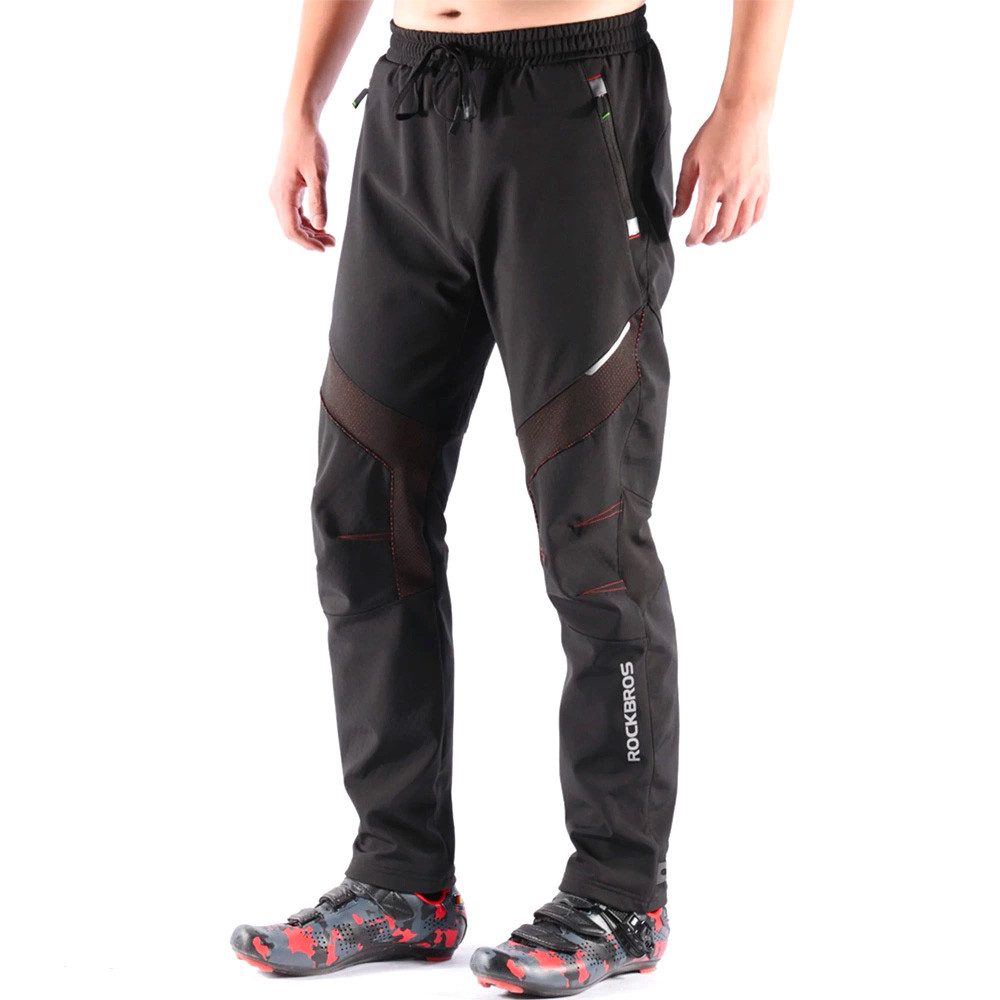 ROCKBROS Radhose Rockbros YPK1007R Radhose Größe XL - schwarz (Spar-Set, 1-tlg) winddicht, wasserabweisend, reflektierend, Taschen