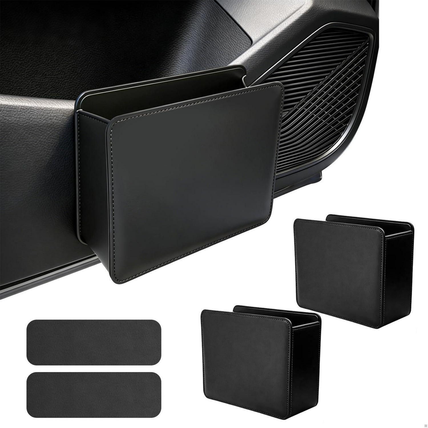 LuxusKollektion Mülleimer Auto Mülleimer Nappa Leder 2 Stück