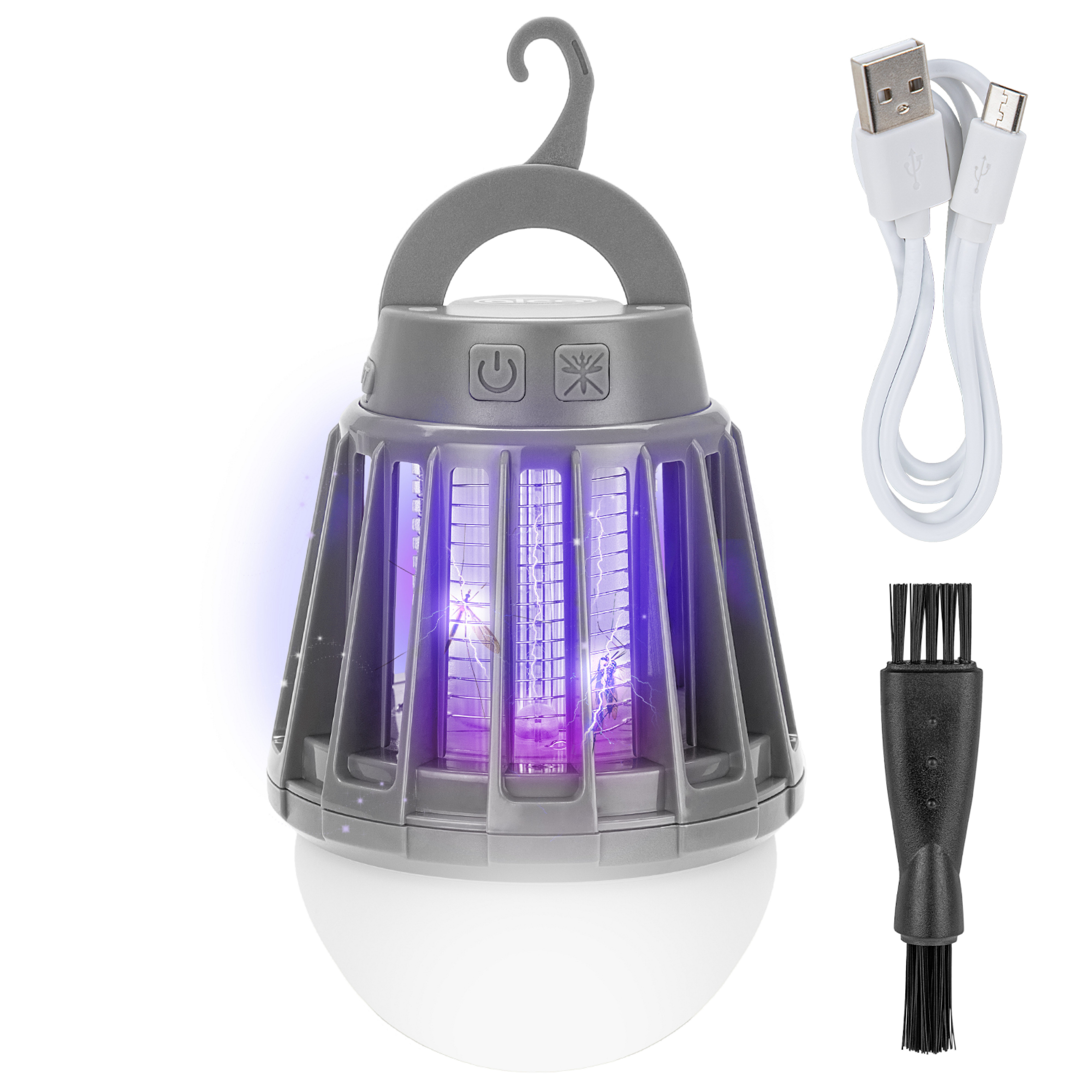 alca Insektenvernichter Elektrische Insektenlampe 3‑in‑1, 180 Lumen, IPX6, 2000 mAh Akku, USB