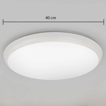 Arcchio LED Deckenleuchte Augustin, LED-Leuchtmittel fest verbaut, universalweiß, Modern, Polycarbonat, weiß, 1 flammig, inkl. Leuchtmittel, LED Lampe