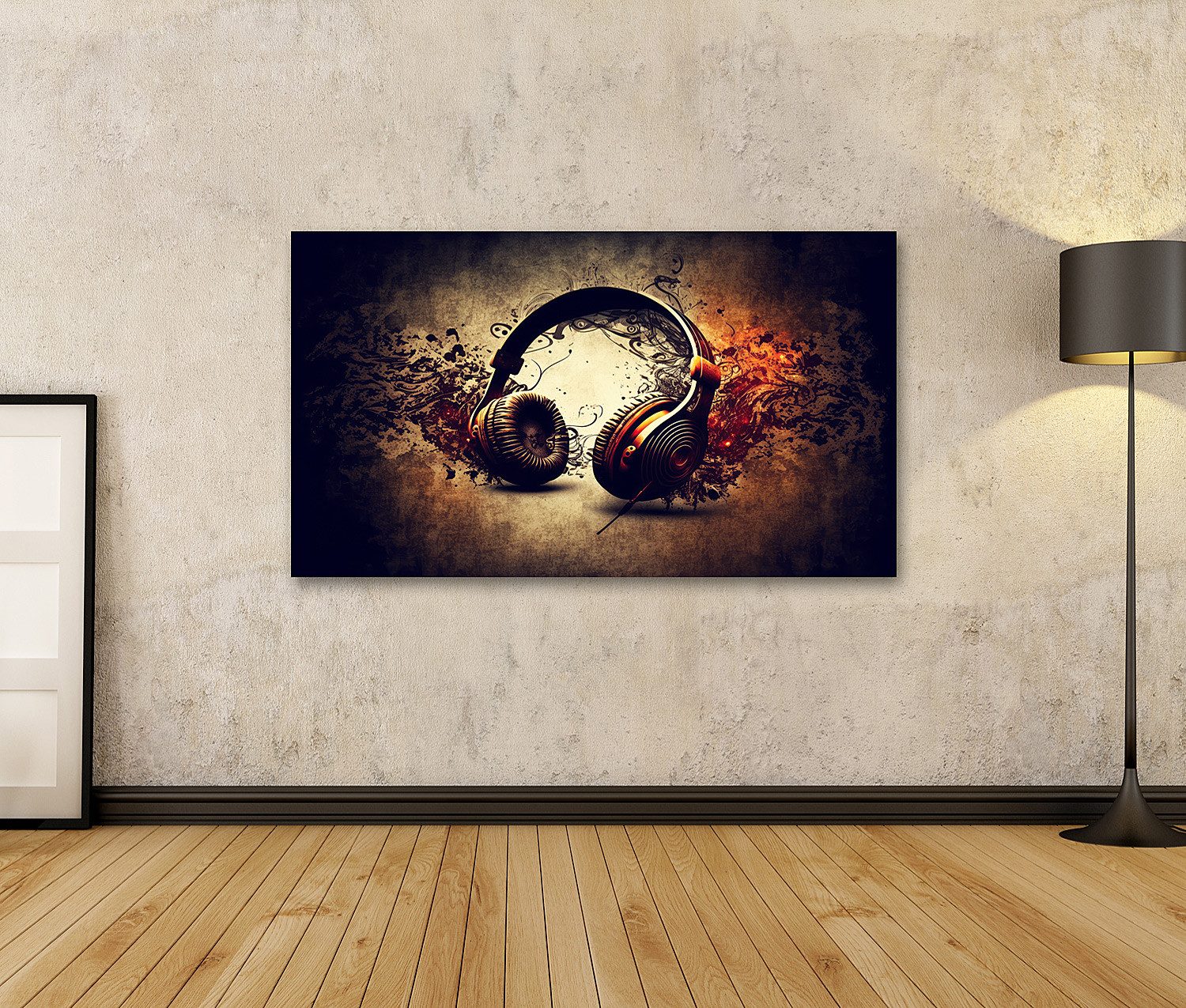 islandburner Leinwandbild Kopfhörer Musik Bilder günstig online kaufen