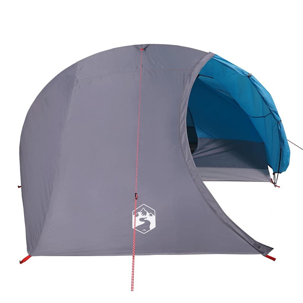 vidaXL Kuppelzelt Kuppel-Campingzelt 4 Personen Blau Wasserdicht, (1 tlg)