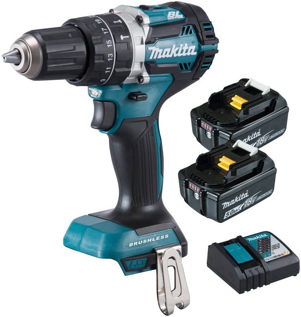 MAKITA Akku-Schlagbohrschrauber DHP484Y1J/DHP484RTJ, 18 V, inkl. Akku und MAKPAC