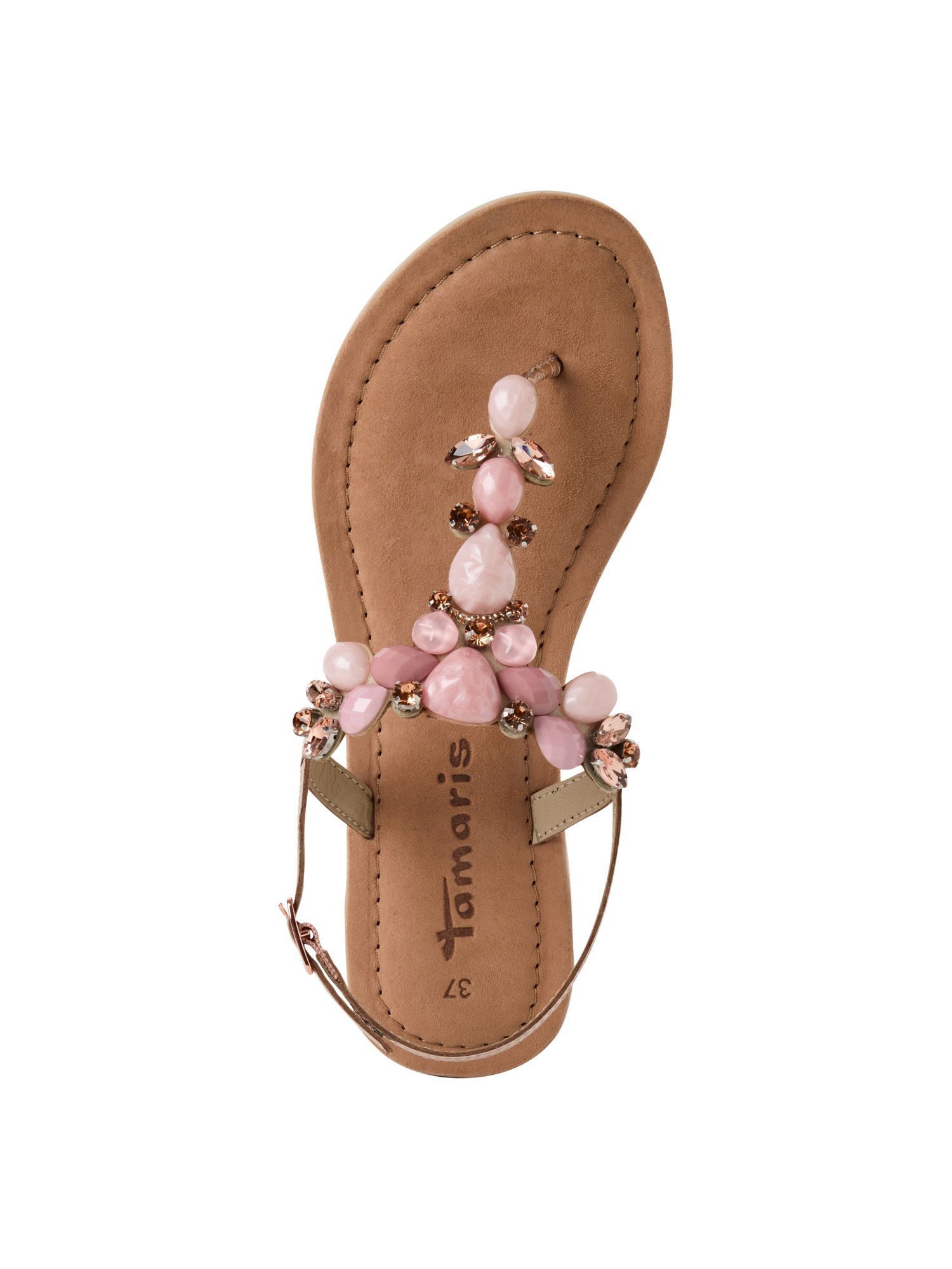 Tamaris TOUCH-IT mit Blockabsatz kein Absatz 1-28163-42 T-Strap-Sandale TOUCH-IT