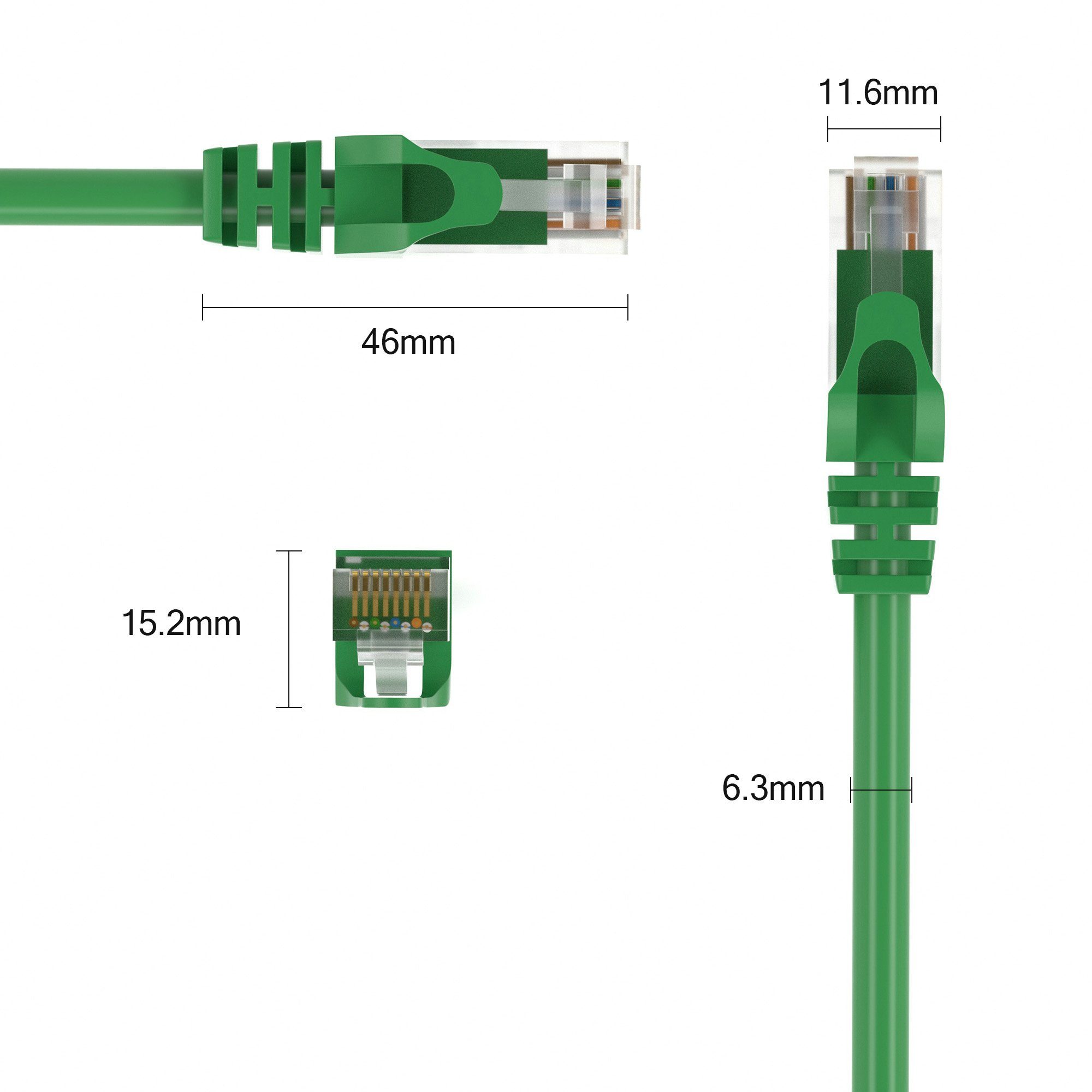 JAMEGA CAT 6 Patchkabel RJ45 Rohkabel LAN Kabel Ethernet Netzwerkkabel LAN-Kabel, CAT.6, RJ-45 Stecker (Ethernet) (100 cm)