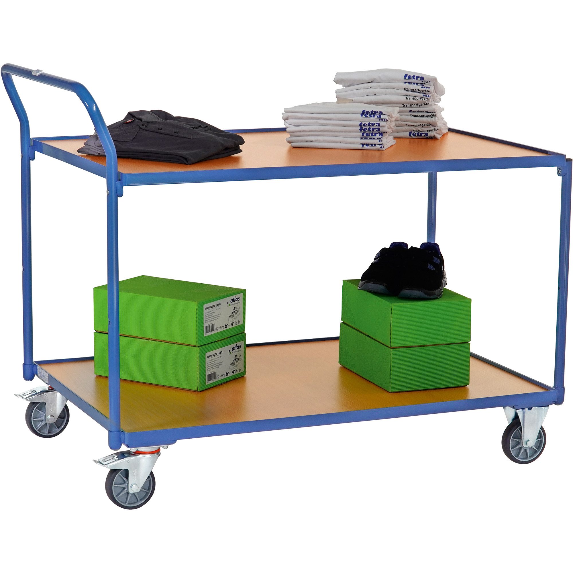 FETRA Transportwagen Tischwagen 2742 1.000x600mm 2 Böden blau