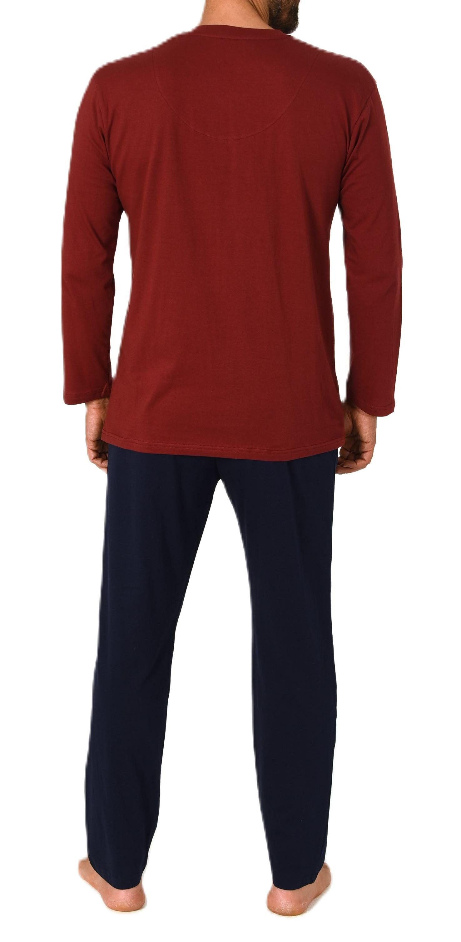 Normann Pyjama Herren Schlafanzug langarm Pyjama mit Frontprint - auch in Übergrößen – Bild 5 von 5