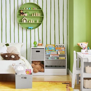SoBuy Bücherregal KMB76, Kinderregal mit Boxen Aufbewahrungsregal Spielzeugregal Kinderzimmer