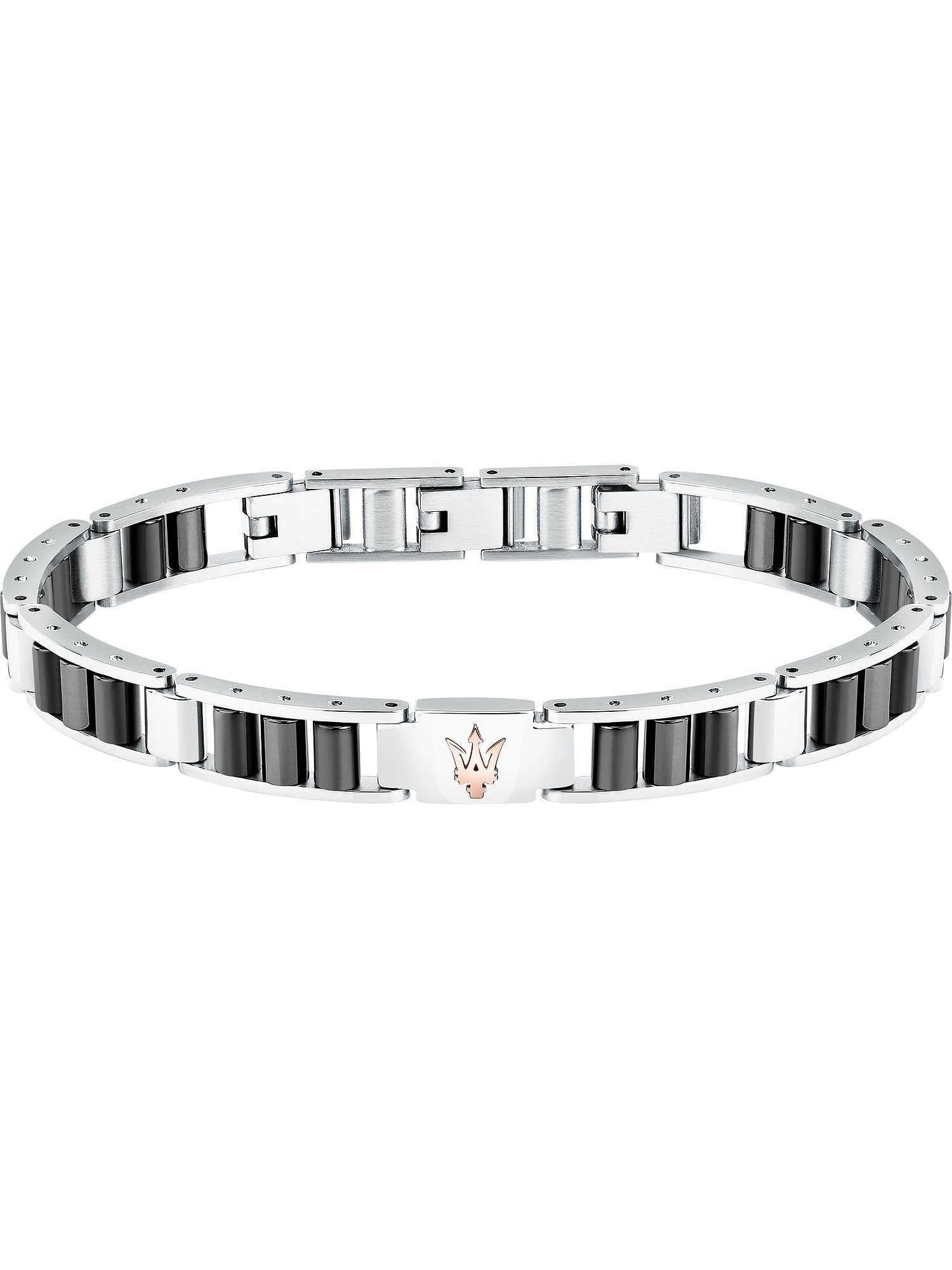 MASERATI Edelstahlarmband Maserati Herren-Armband Edelstahl, Keramik