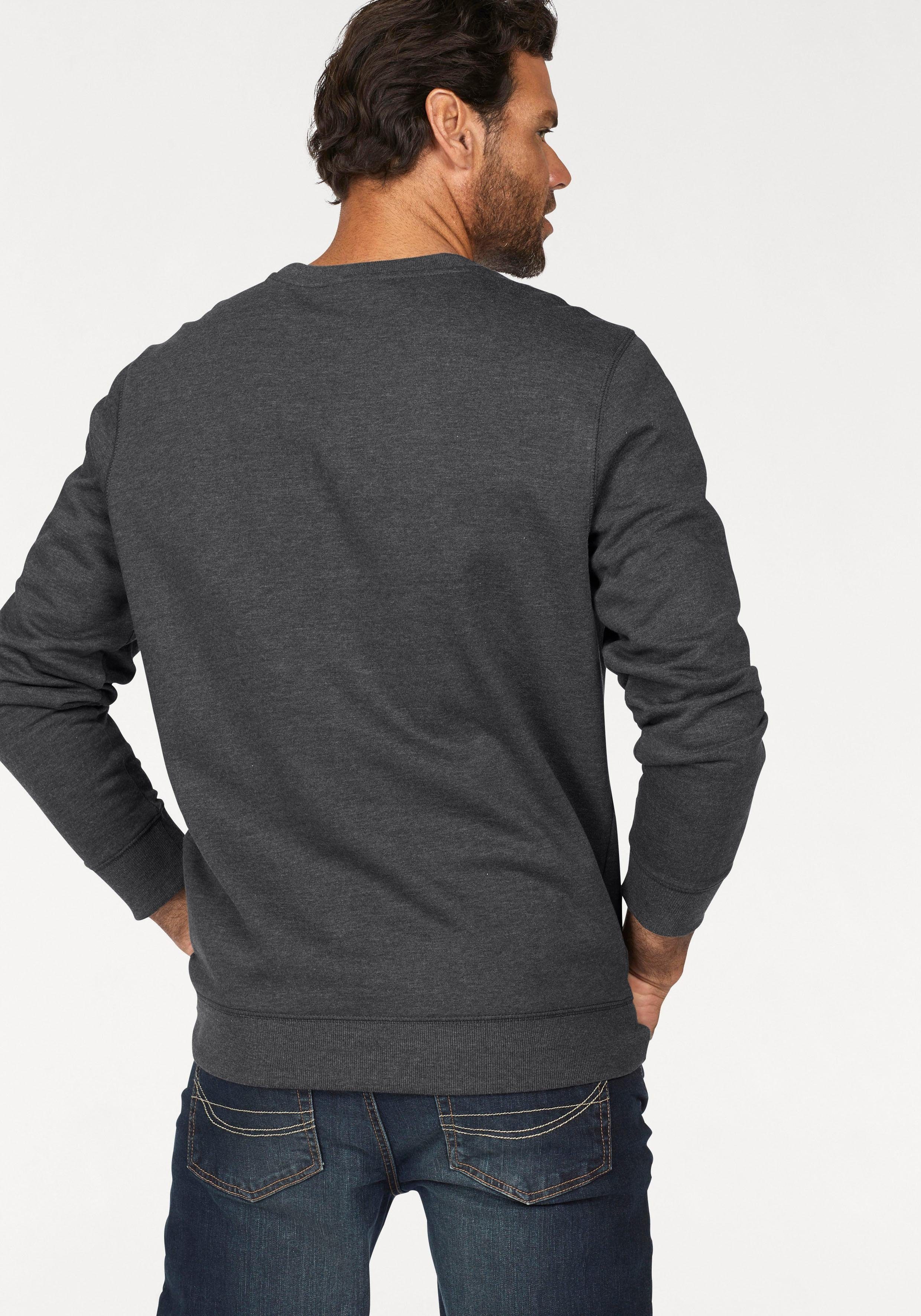 Man's World Sweatshirt Langarm, Basic-Stil, unifarben, Rundhalsausschnitt günstig online kaufen