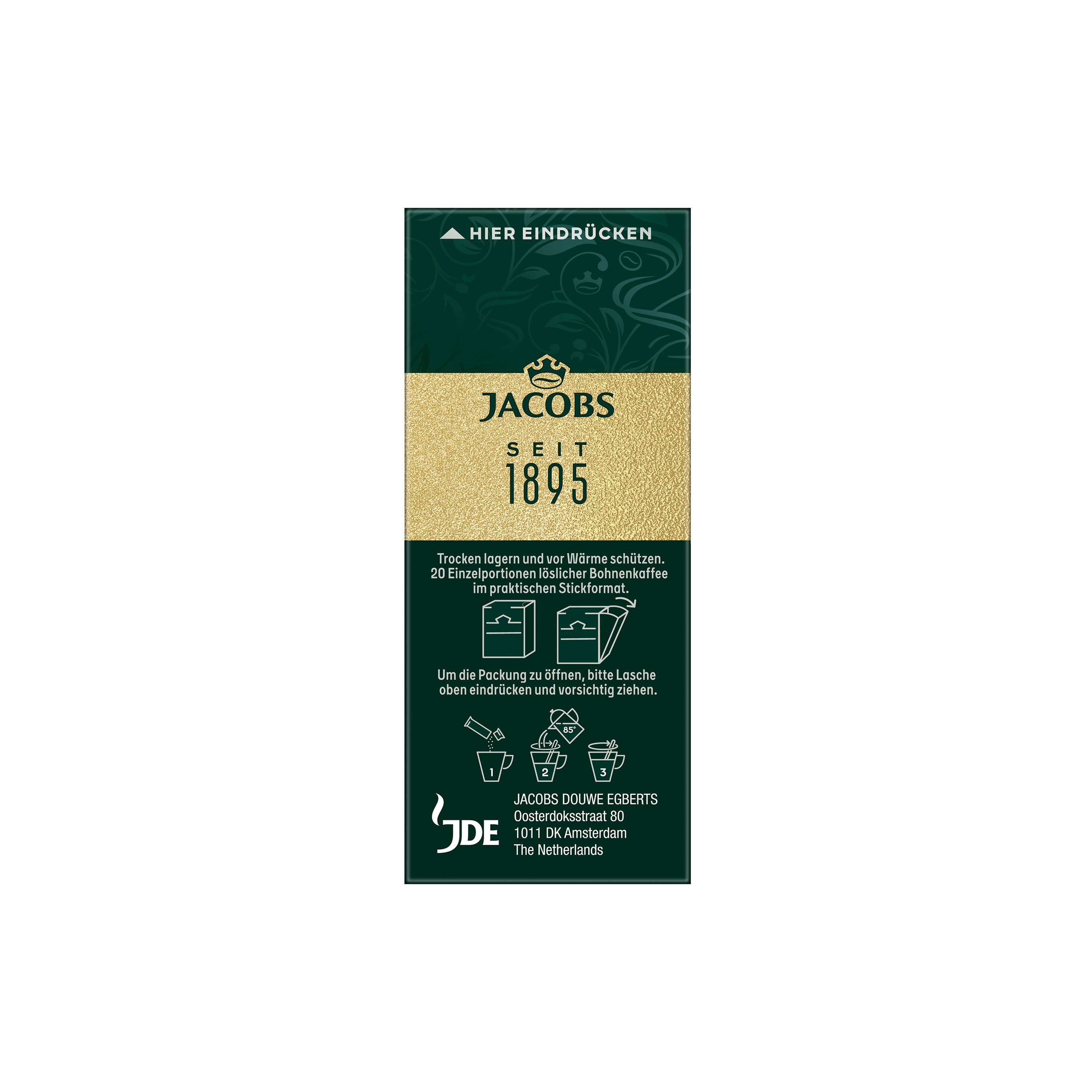 JACOBS Kaffee Löskaffee Typ Espresso 12 x 20 Getränke Sticks, (Packung, 12er Pack) – Bild 5 von 5