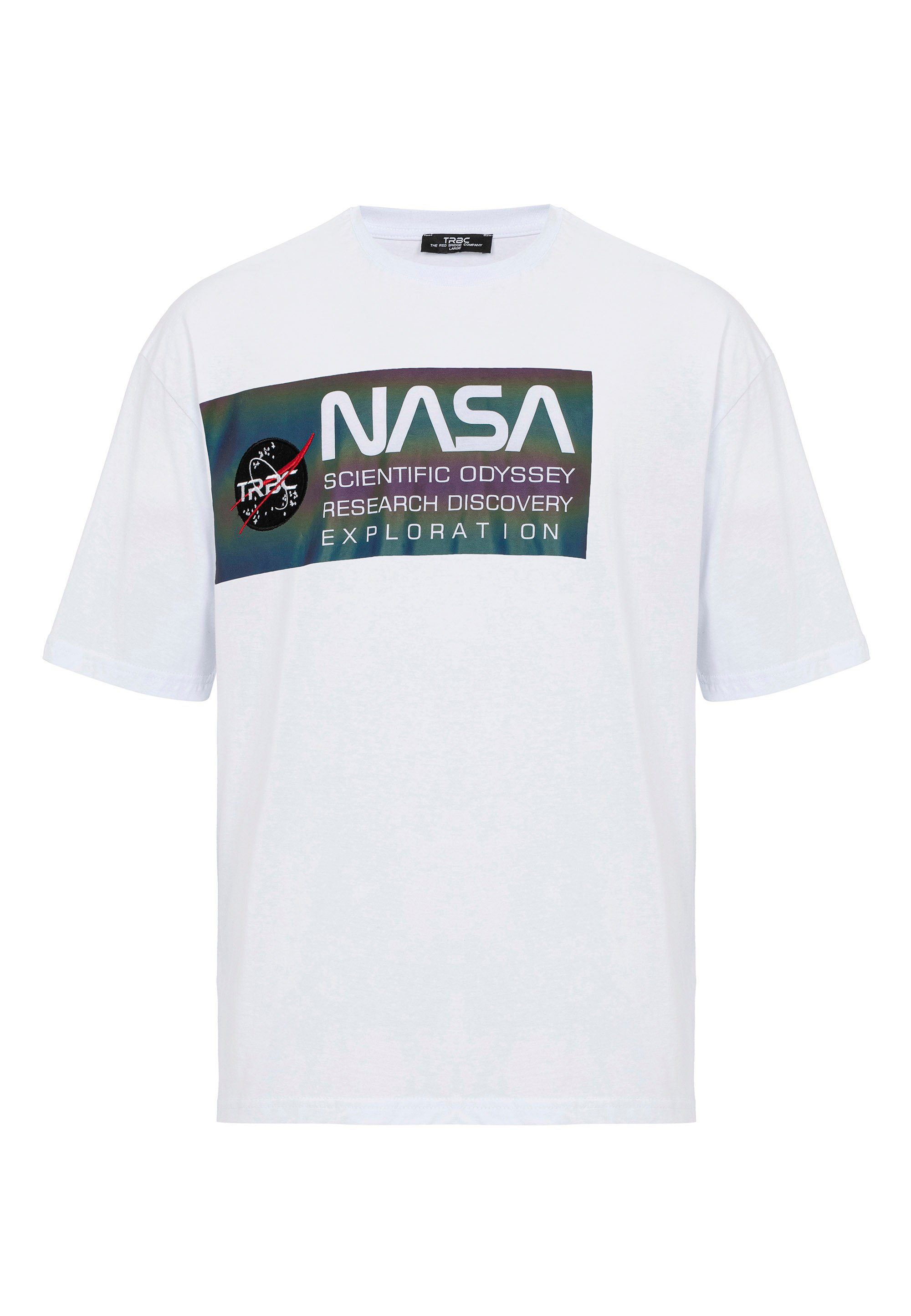 RedBridge T-Shirt Pasadena mit NASA-Aufdruck weiß modischem