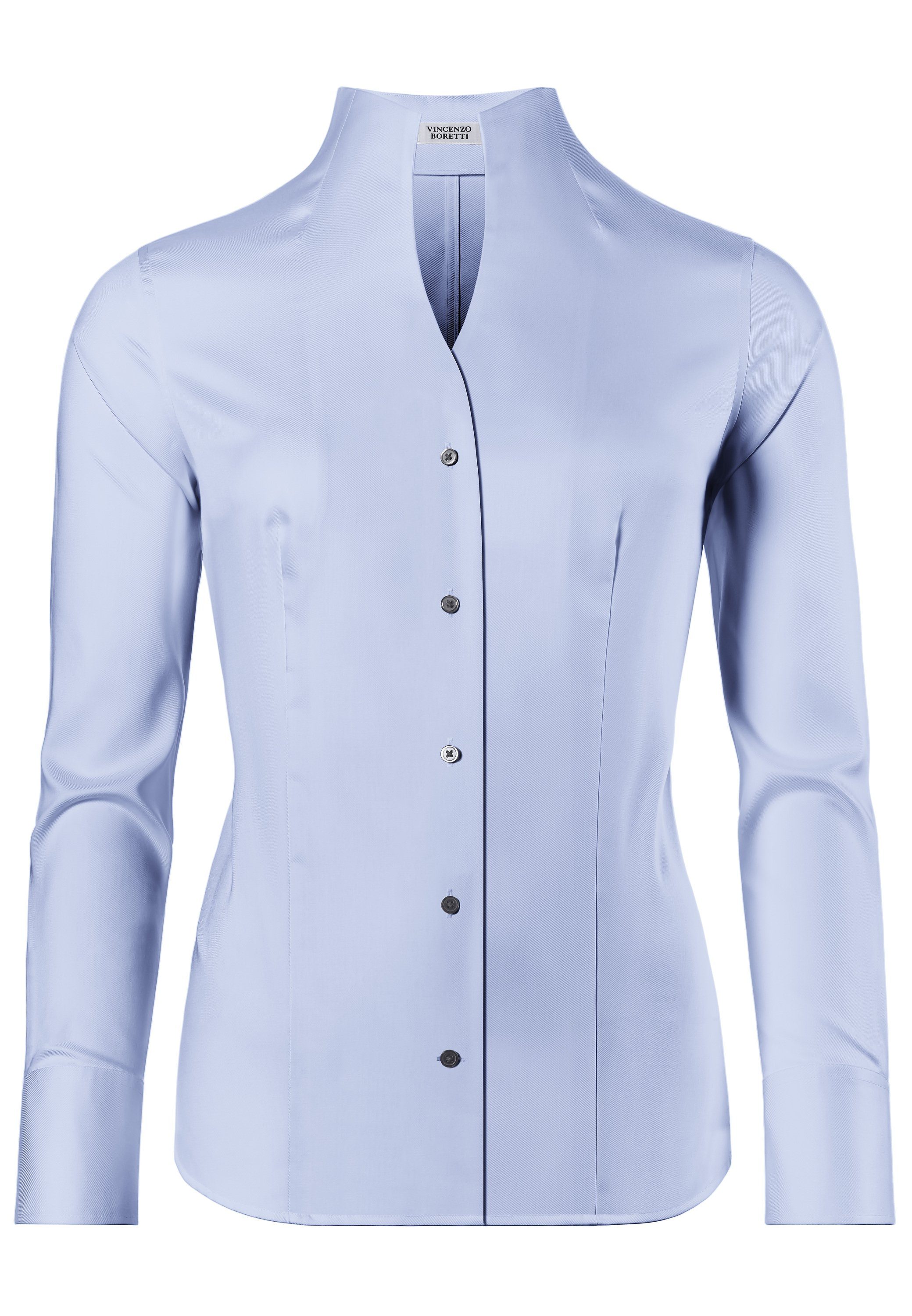 Vincenzo Boretti Klassische Bluse leicht tailliert soft Kelchkragen günstig online kaufen