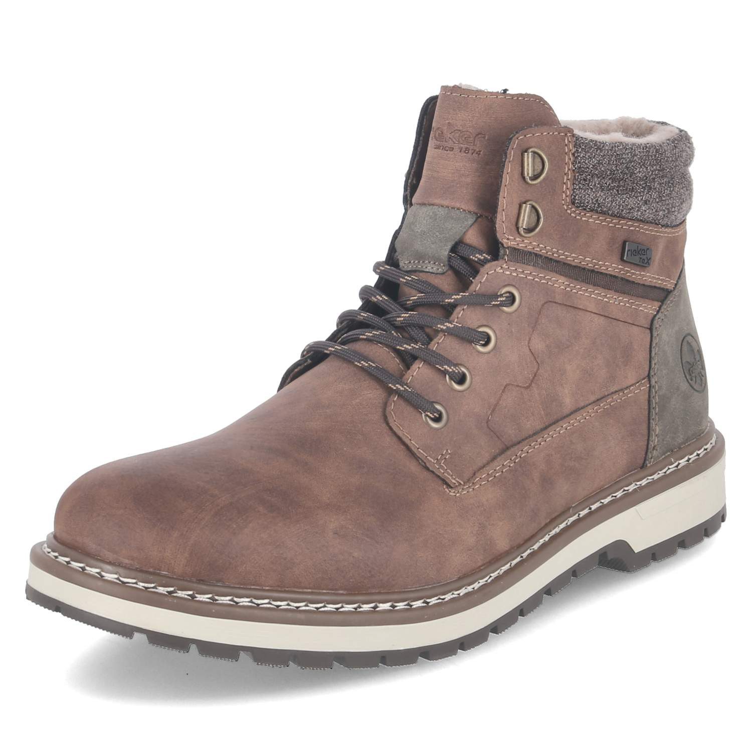 Rieker Rieker F3811-24 Herren Kunstleder braun Schnürstiefel günstig online kaufen