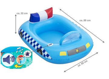 Bestway Kinder-Schlauchboot Schlauchboot Polizeiauto für Kleinkinder Länge ca. 88 cm, Ton-Funktion, Schlauchboot für Kinder Polizeiboot