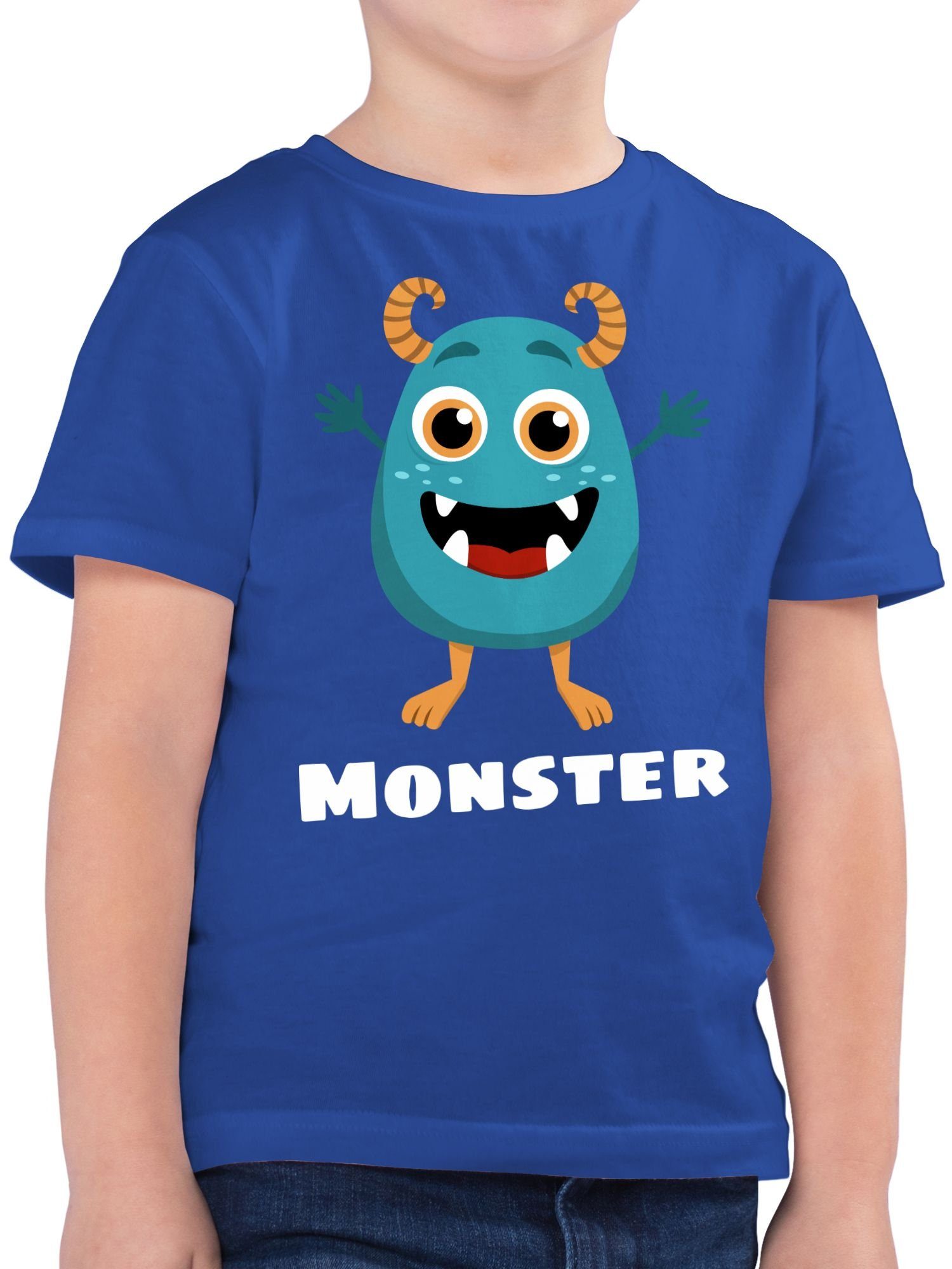 Shirtracer T-Shirt Monster Partner-Look Kind Partner-Look Familie Kind 1 Royalblau