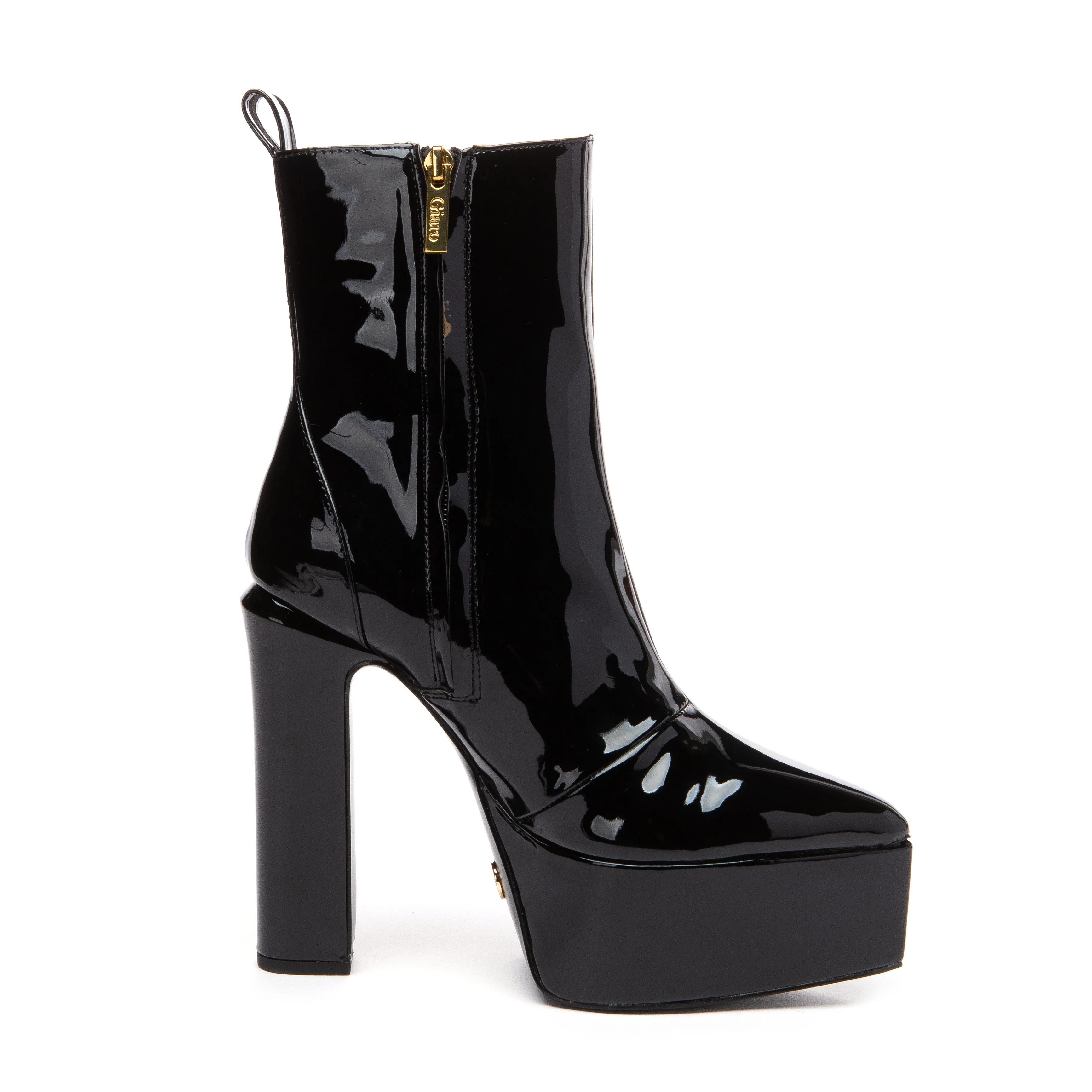 Giaro STASH BLACK SHINY Plateaustiefelette 14cm Blockabsatz, 4cm Plateau, R günstig online kaufen