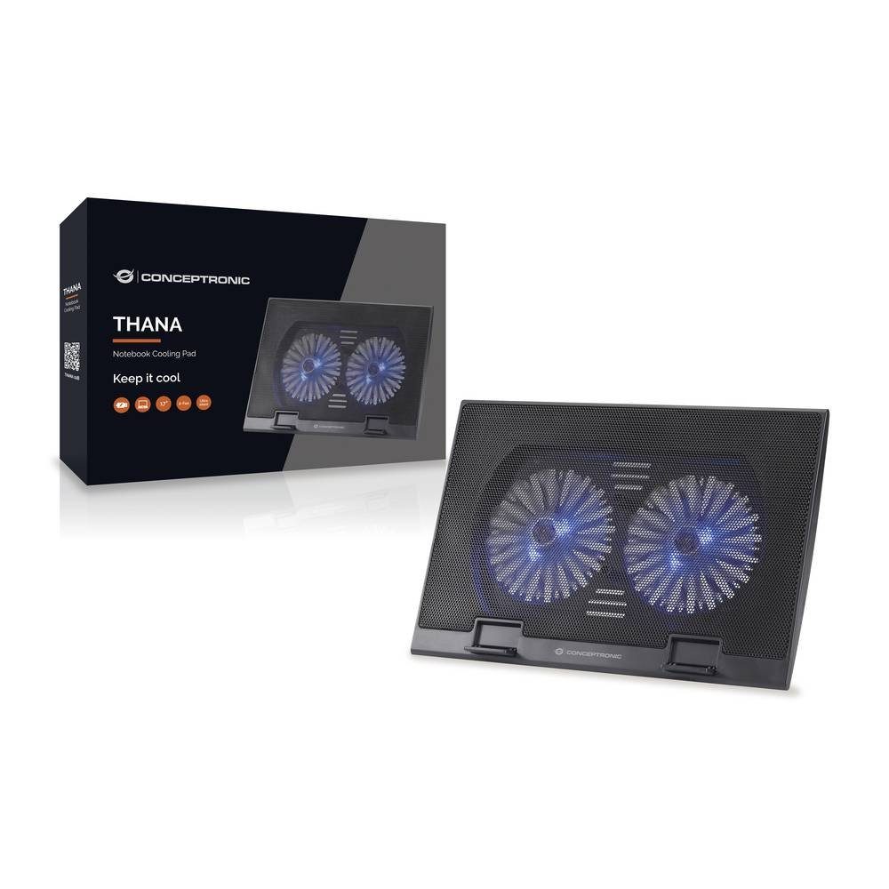 Conceptronic Laptoptisch Notebook-Kühlunterlage, 2 Lüfter THANA02B günstig online kaufen