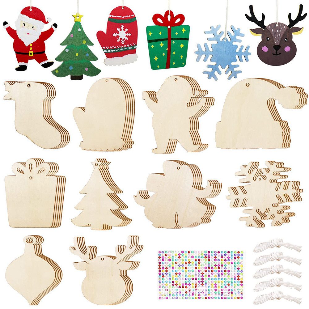 Coonoor Dekohänger Baumbehang 45pcs Weihnachten Kunst und Handwerk Kits (45 günstig online kaufen