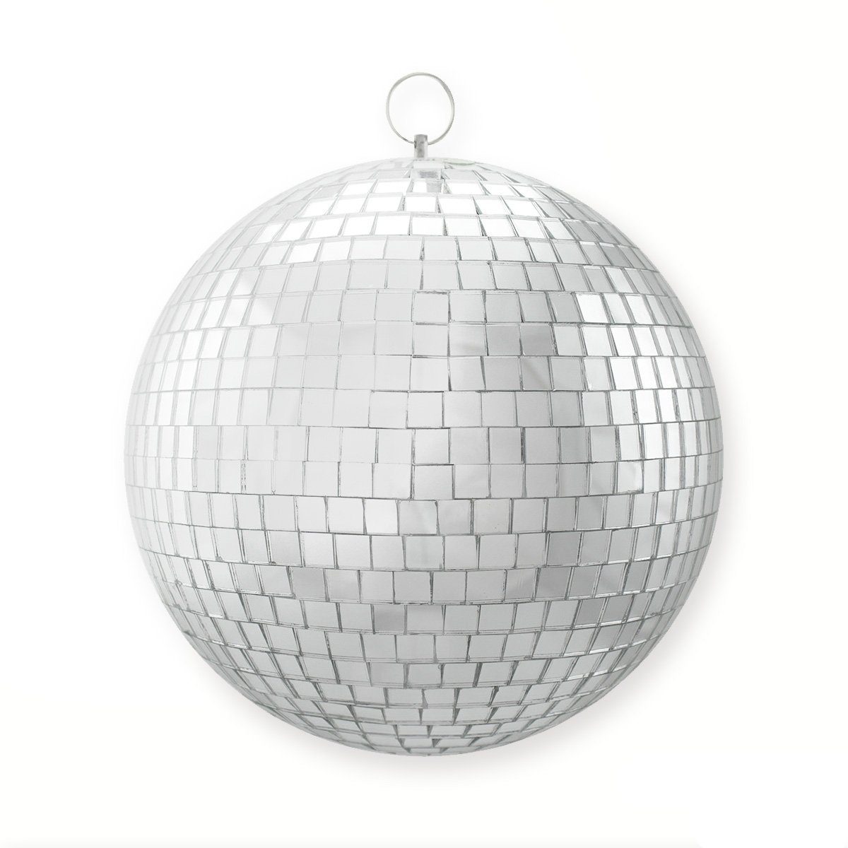 SATISFIRE Discolicht Spiegelkugel 20cm silber Discokugel Mirrorball Party Disko Dekokugel