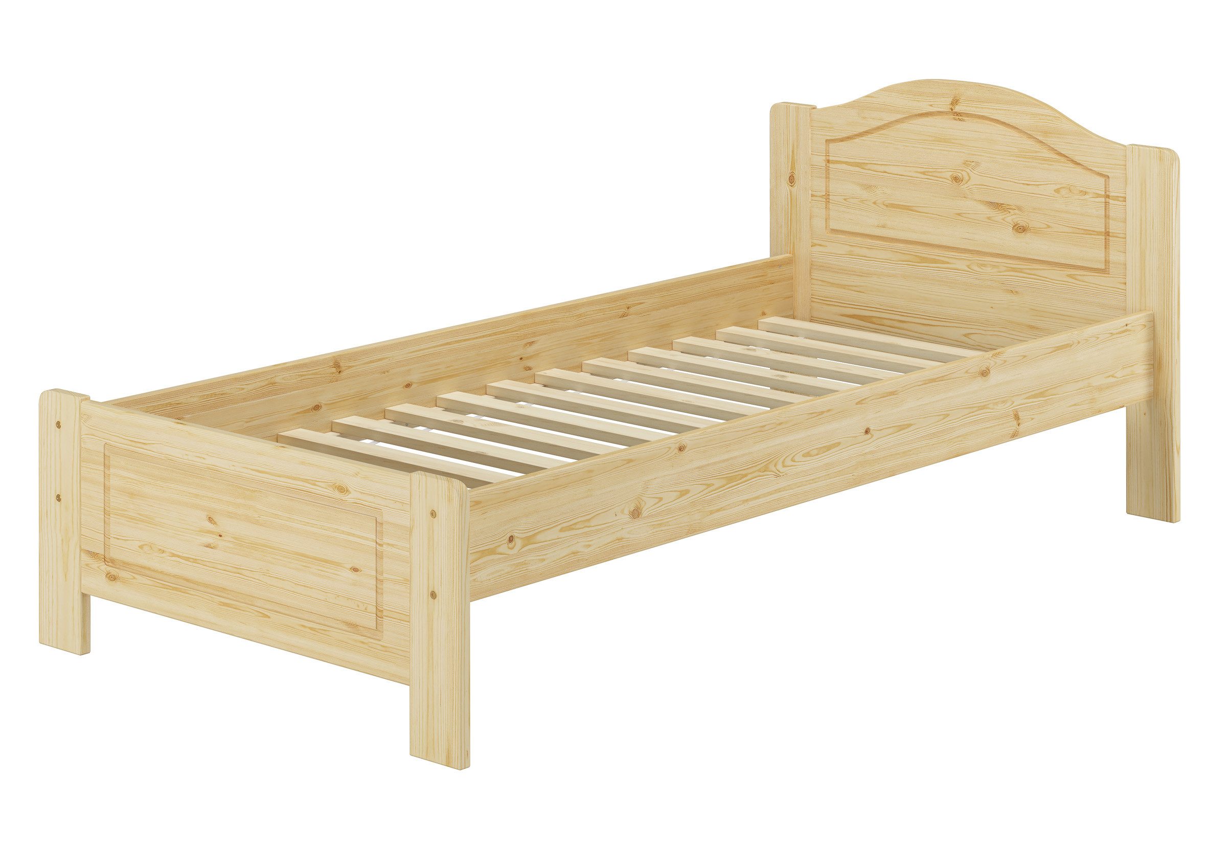ERST-HOLZ Bett Gemütliches Einzelbett Kiefer Massiv günstig online kaufen