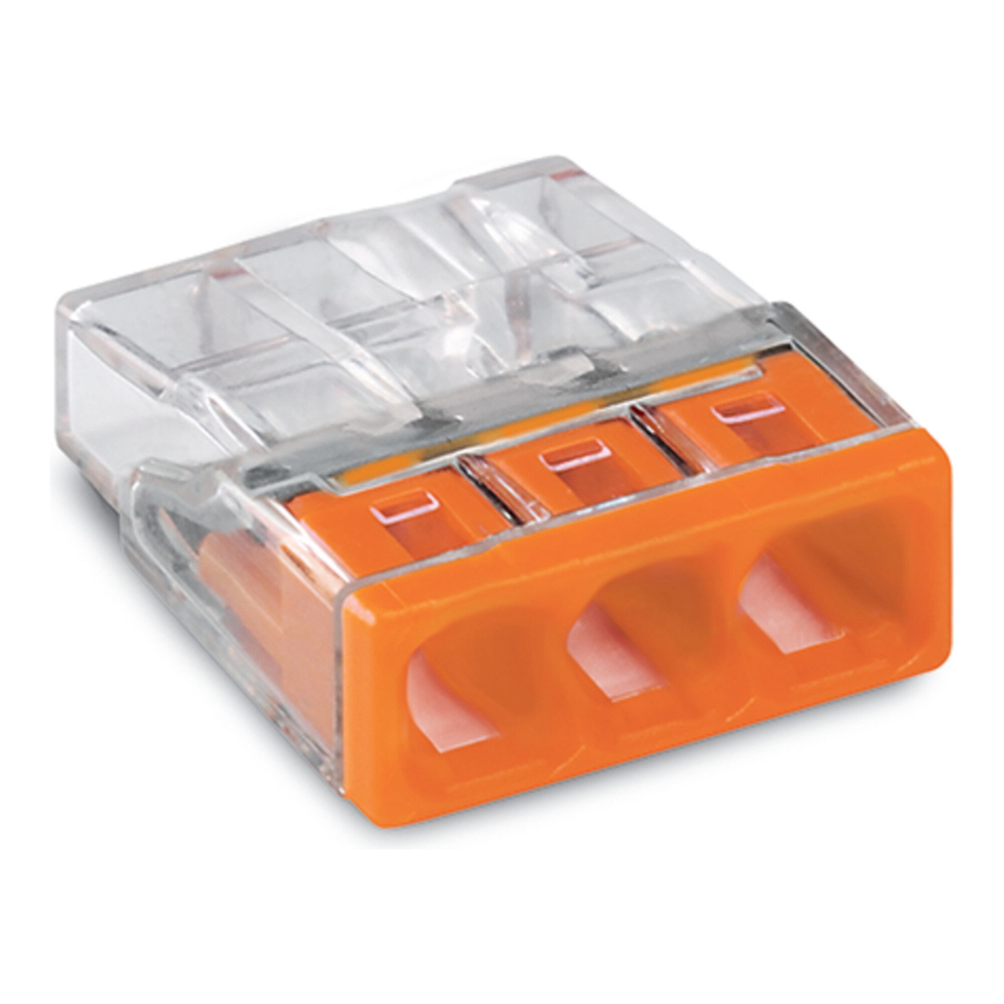 WAGO Koax-Kabelverbinder WAGO GmbH& Co. KG Verbindungsdosenklemme 3x 0.5-2.5 orange 2273-203 10
