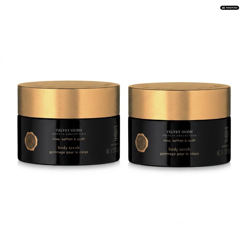 Rituals Körperpeeling Rituals Velvet Oudh Body Scrub 2er Set, Praktisches Vorteilspack mit zwei Körperpeelings