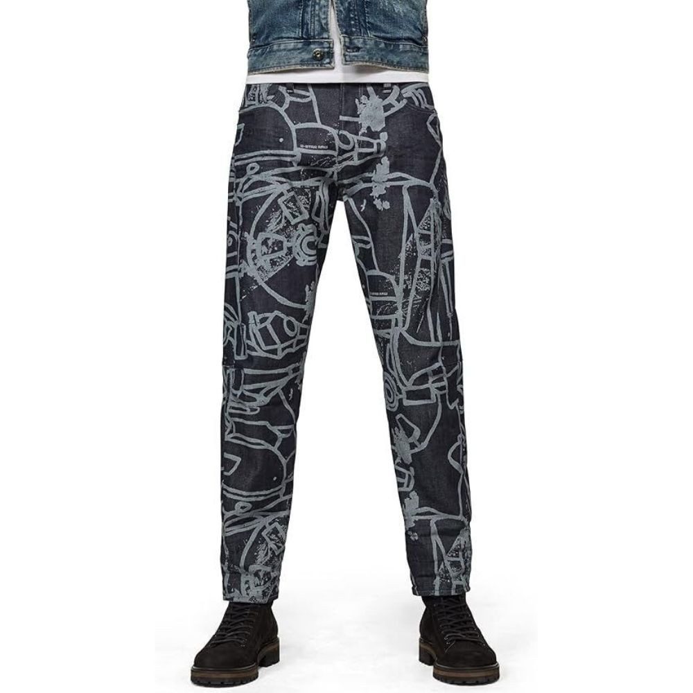 G-STAR 5-Pocket-Jeans Scutar 3D Tapered Anliegender Bund, Slim-Fit, Versetzte Nähte – 3D-Effekt