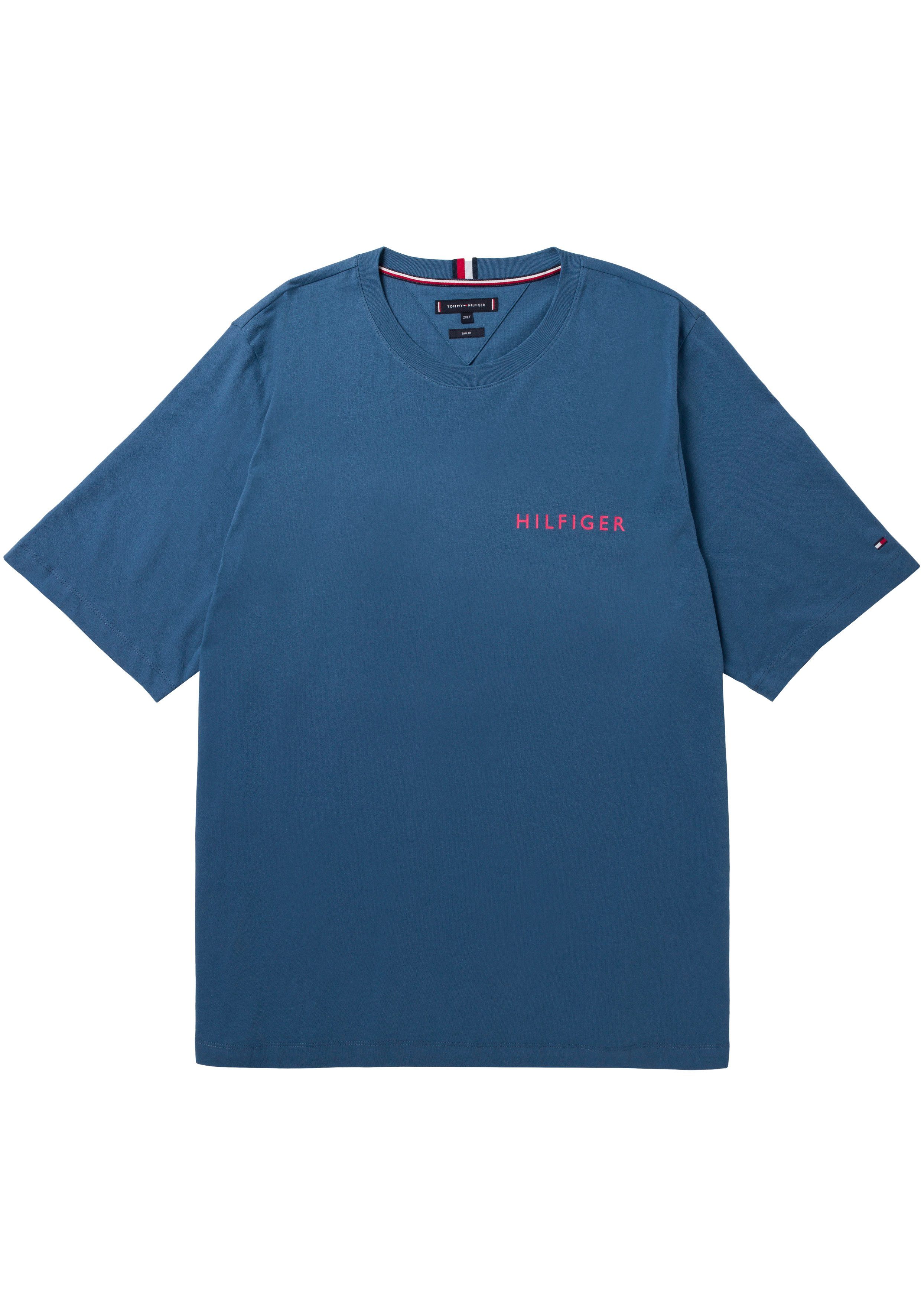 Tommy Hilfiger Big & Tall Kurzarmshirt (1-tlg) mit Tommy Hilfier Labelstreifen innen am Ausschnitt graublau | T-Shirts