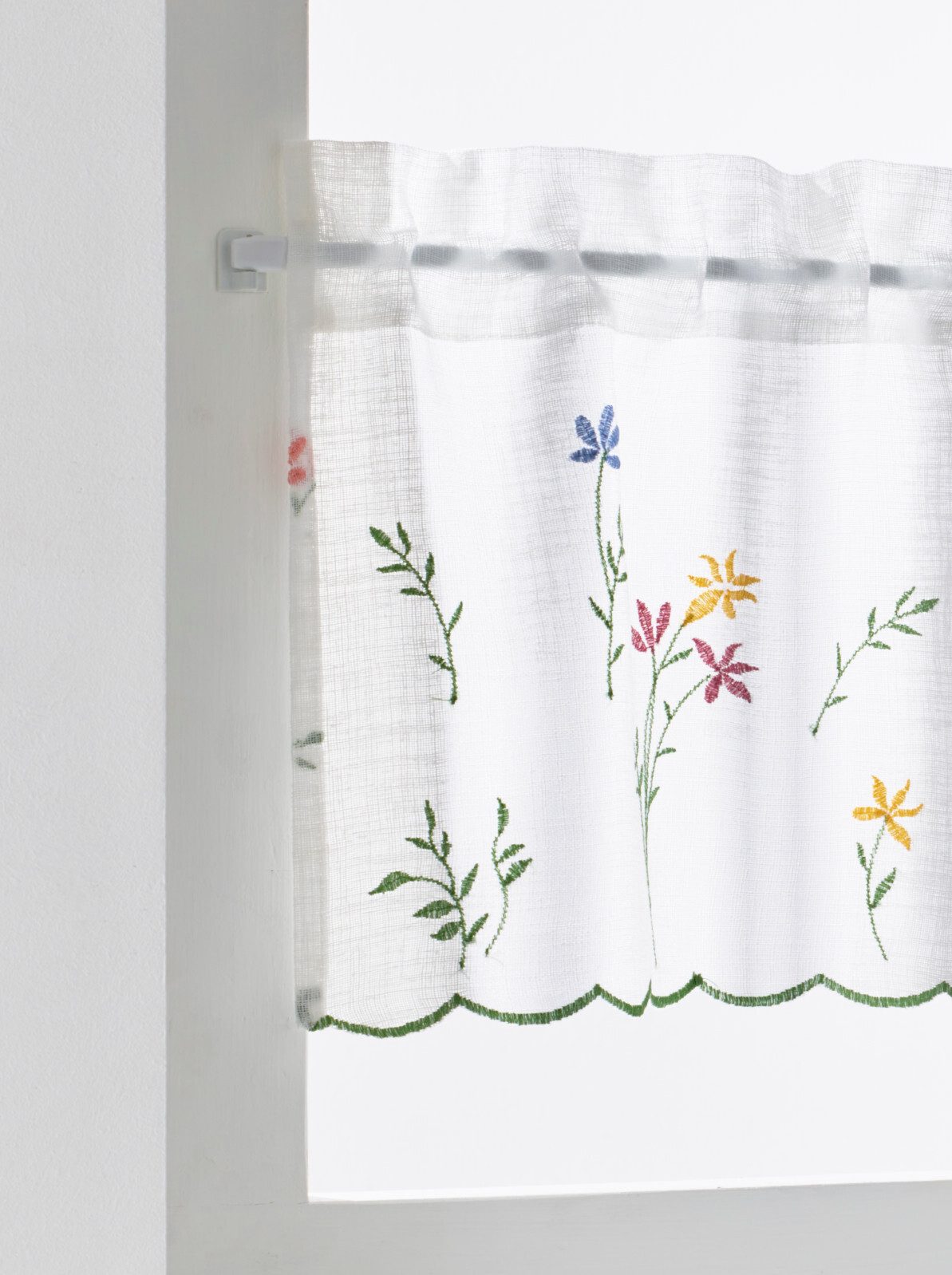 heine Gardine Scheibengardine (1 St), Stangendurchzug, halbtransparent, Kurzgardine