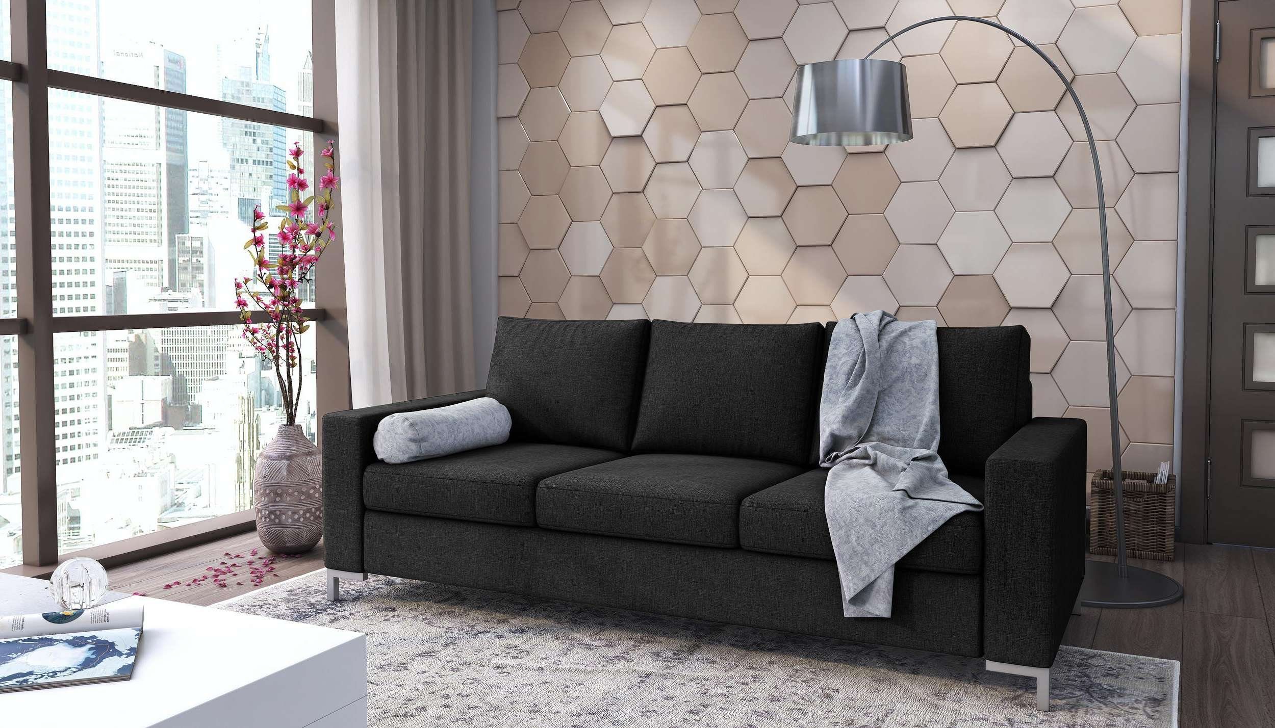 Stylefy 3-Sitzer Ari, 3-Sitzer, Sofa, mit Armlehnen und Rückenlehne, frei im Raum stellbar, Sitzkomfort, Modern Design, made in Europa