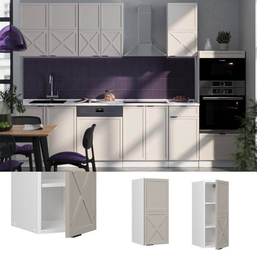 Vicco Hängeschrank Fame-Line, GrauBeige/Weiß, 30 cm günstig online kaufen
