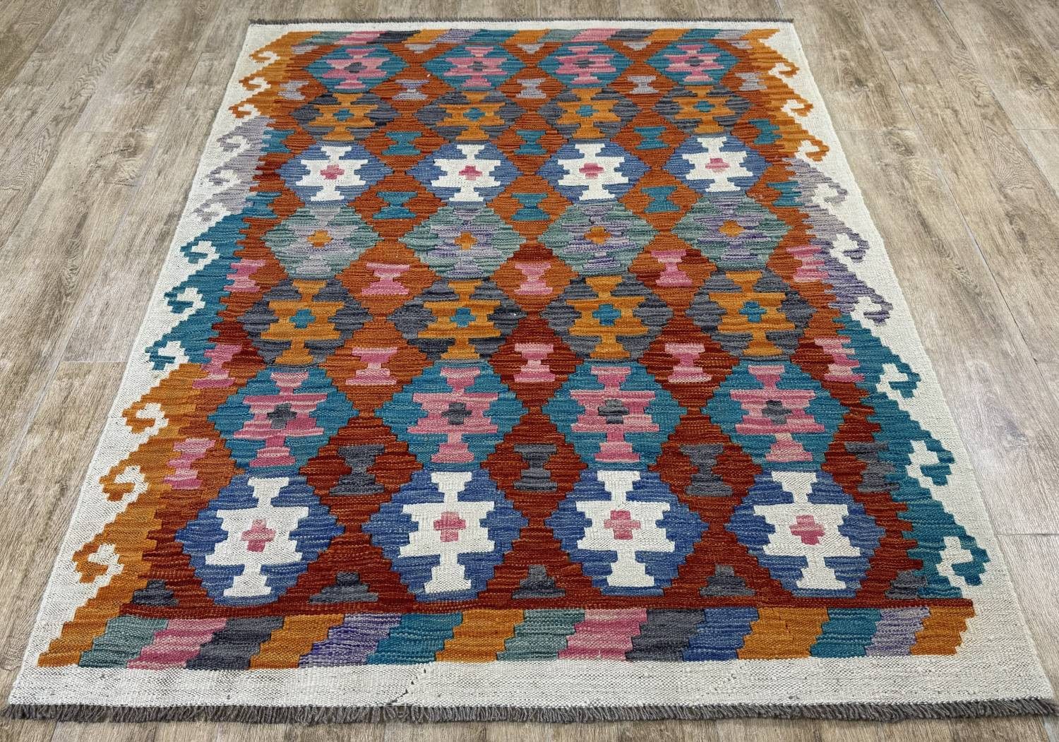 Rug Studios Teppich KELIM ORIGINAL HANDGEARBEITET, Rechteckig, Höhe: 5 mm, Handgewebt, 130 x 171 cm, Multi