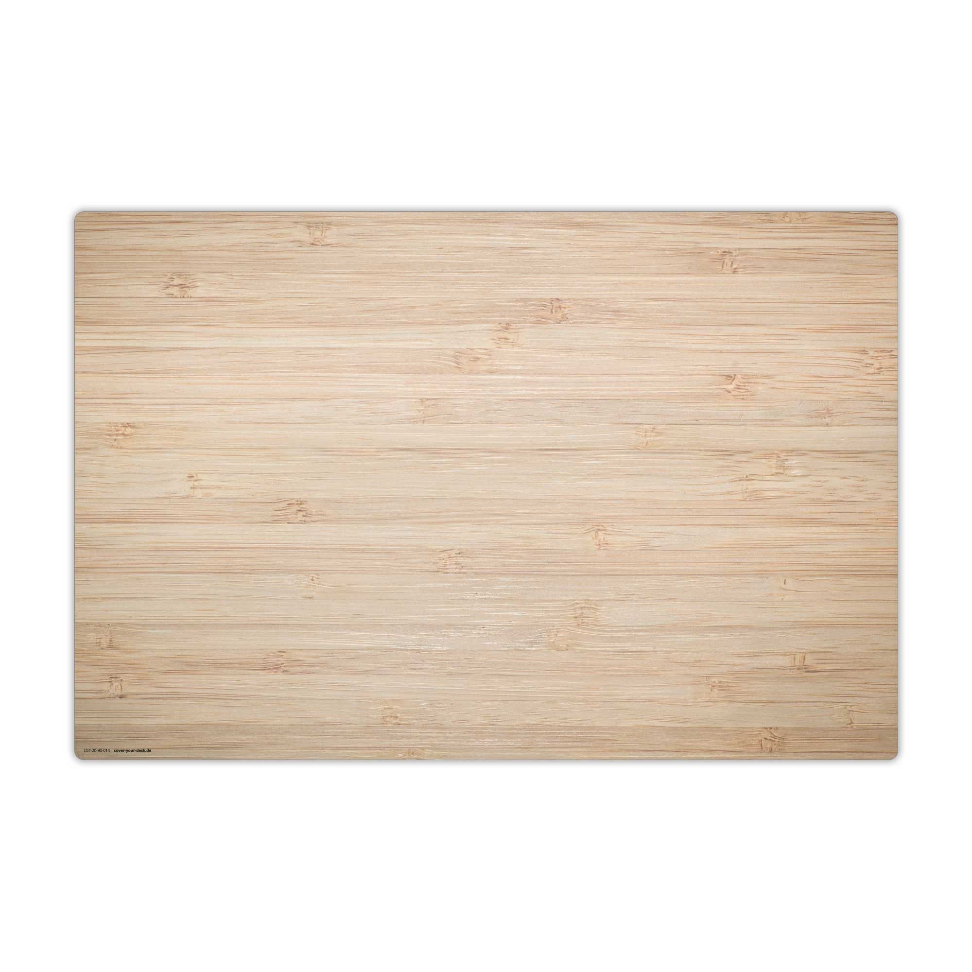 cover-your-desk.de Schreibtischunterlage abwaschbar - Bambusoptik - aus premium Vinyl - Made in Germany, (1 tlg)