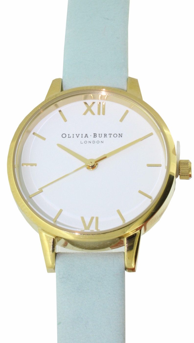 OLIVIA BURTON Quarzuhr OLIVIA BURTON Damen Quarz Uhr OB16MDW37 White Dial Gold & Sage Watch W