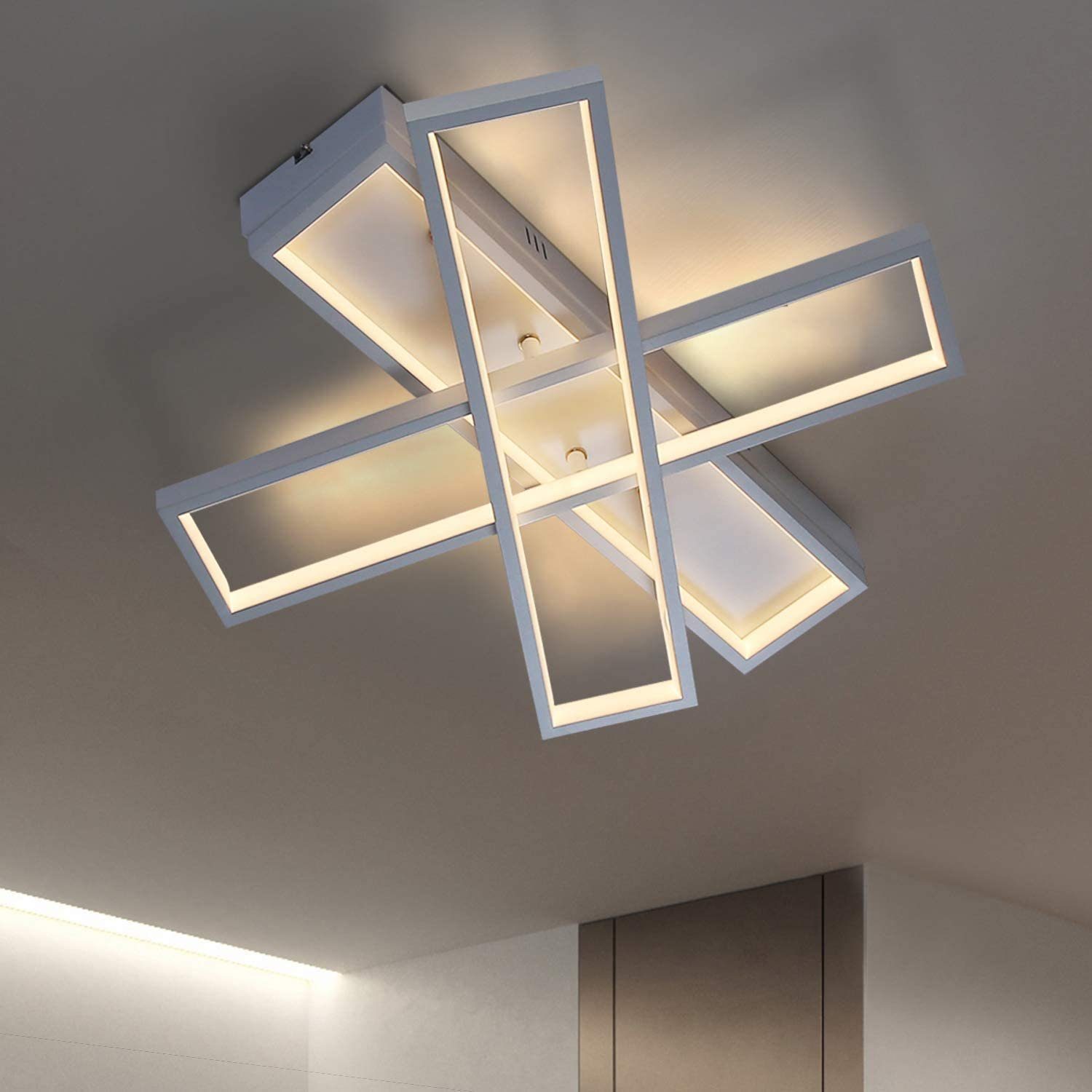 LED Deckenlampe Leuchte Küchen Wohnzimmer dimmbar Helligkeit Lichtfarbe 24W-72W 