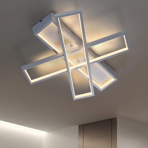 ZMH LED Deckenleuchte »Dimmbar Deckenlampe Modern 55cm 72W Weiß Innen
