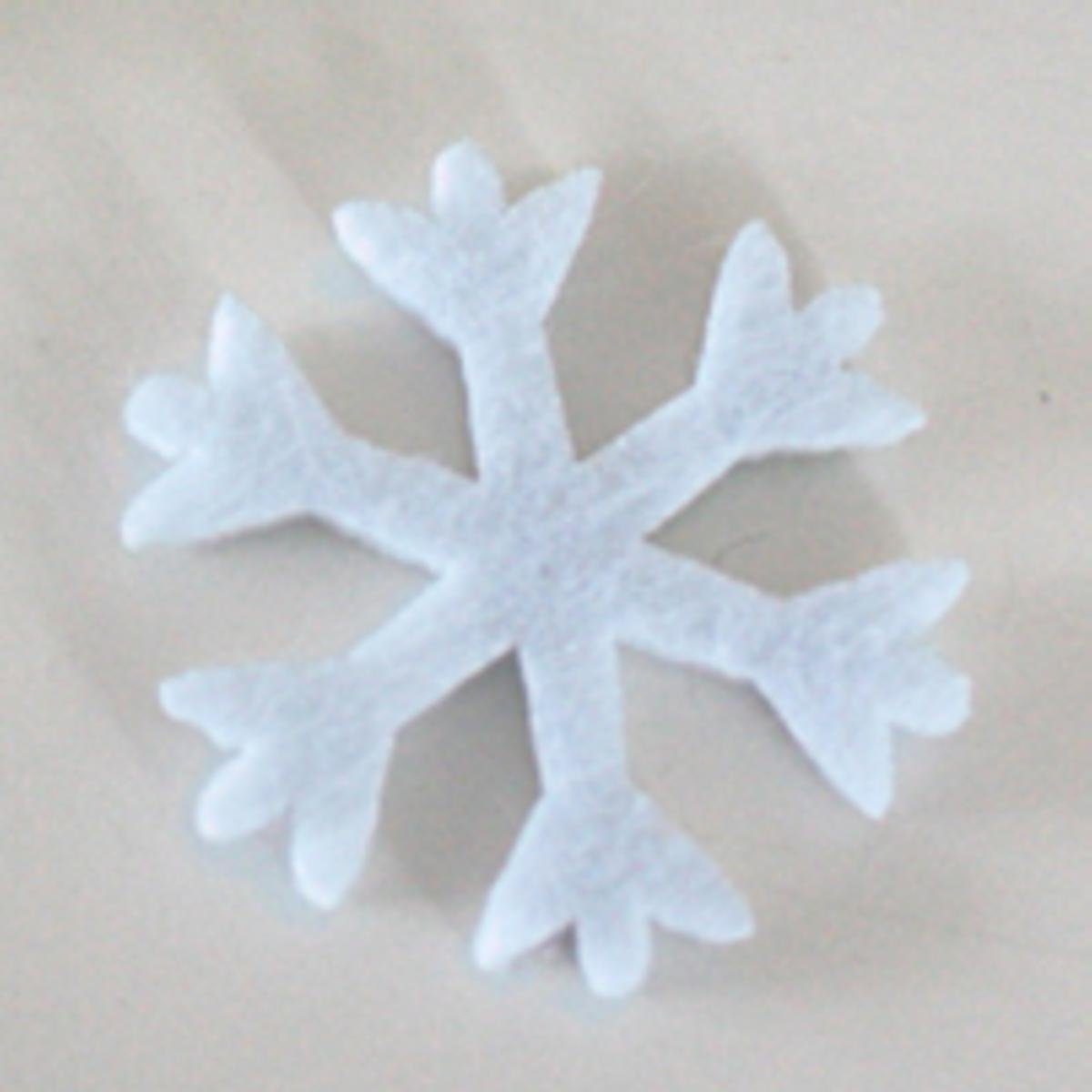 440s Christbaumschmuck 440s Filz-Schneeflocken D ca. 3,5 cm