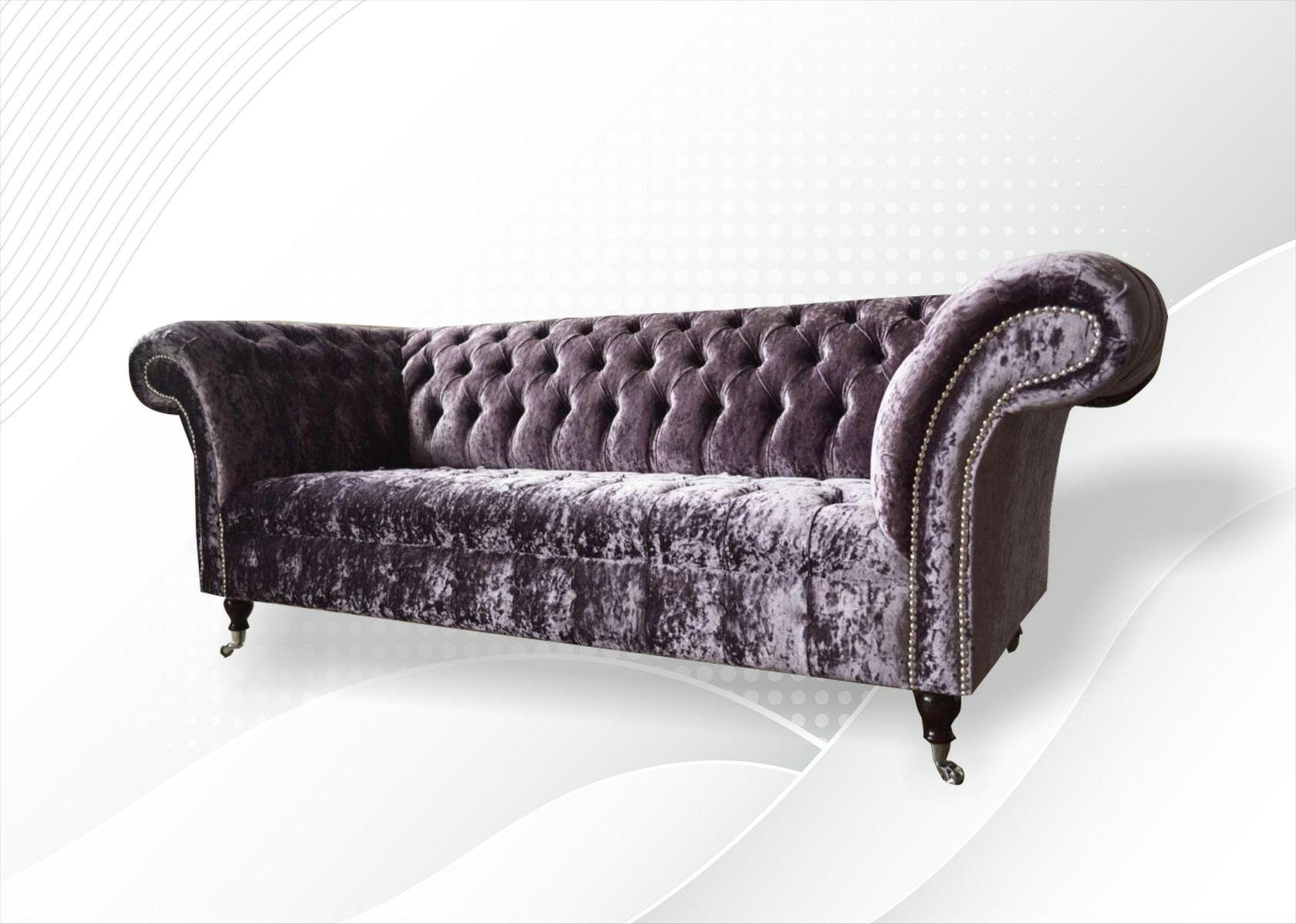 Design Chesterfield-Sofa, Sofa Sofa Couch JVmoebel 3 Sitzer Chesterfield cm 225