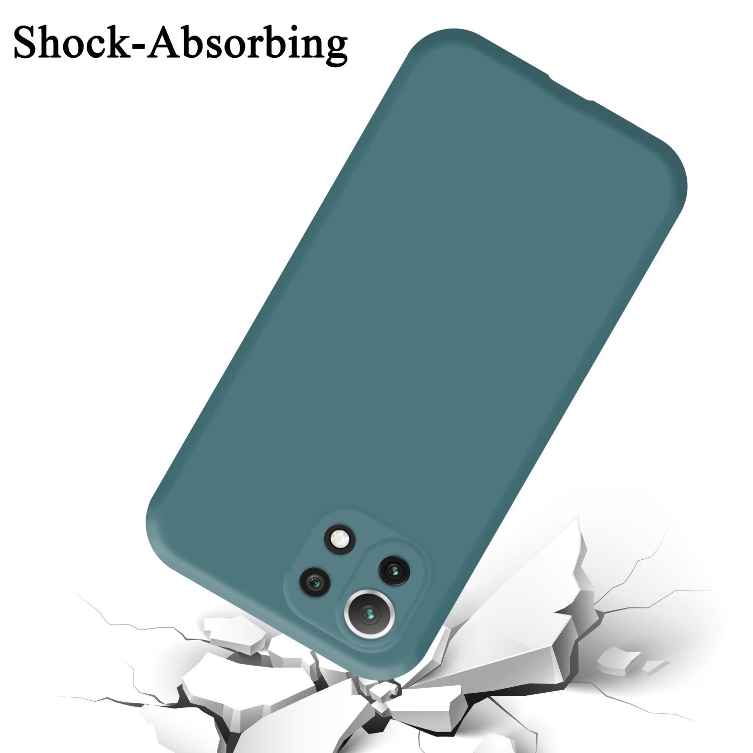 Cadorabo Handyhülle für Xiaomi Mi 11 LITE (4G / 5G) / 11 LITE NE Hülle Xiaomi Mi 11 LITE (4G / 5G) / 11 LITE NE, Flexible Hülle TPU Silikon Schutzhülle Back Cover Case