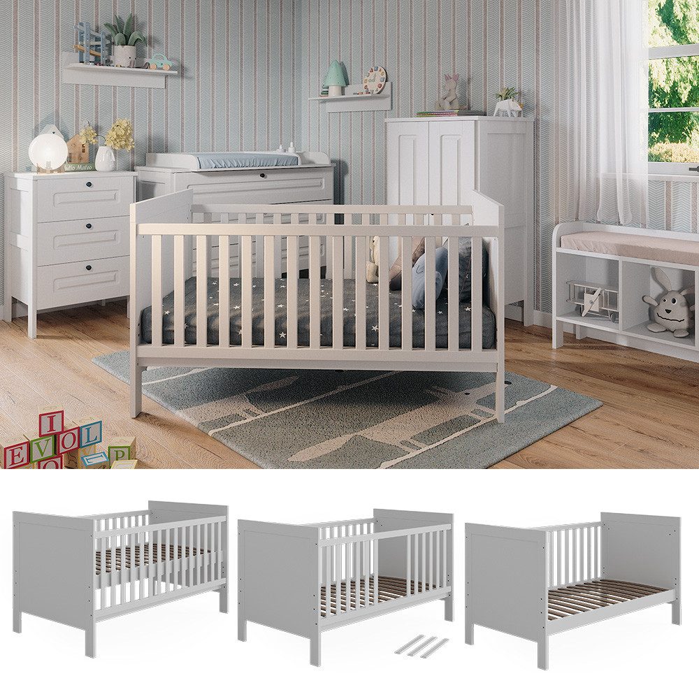 VitaliSpa® Babybett Ajaton, Weiß, 144.4 x 83 cm günstig online kaufen