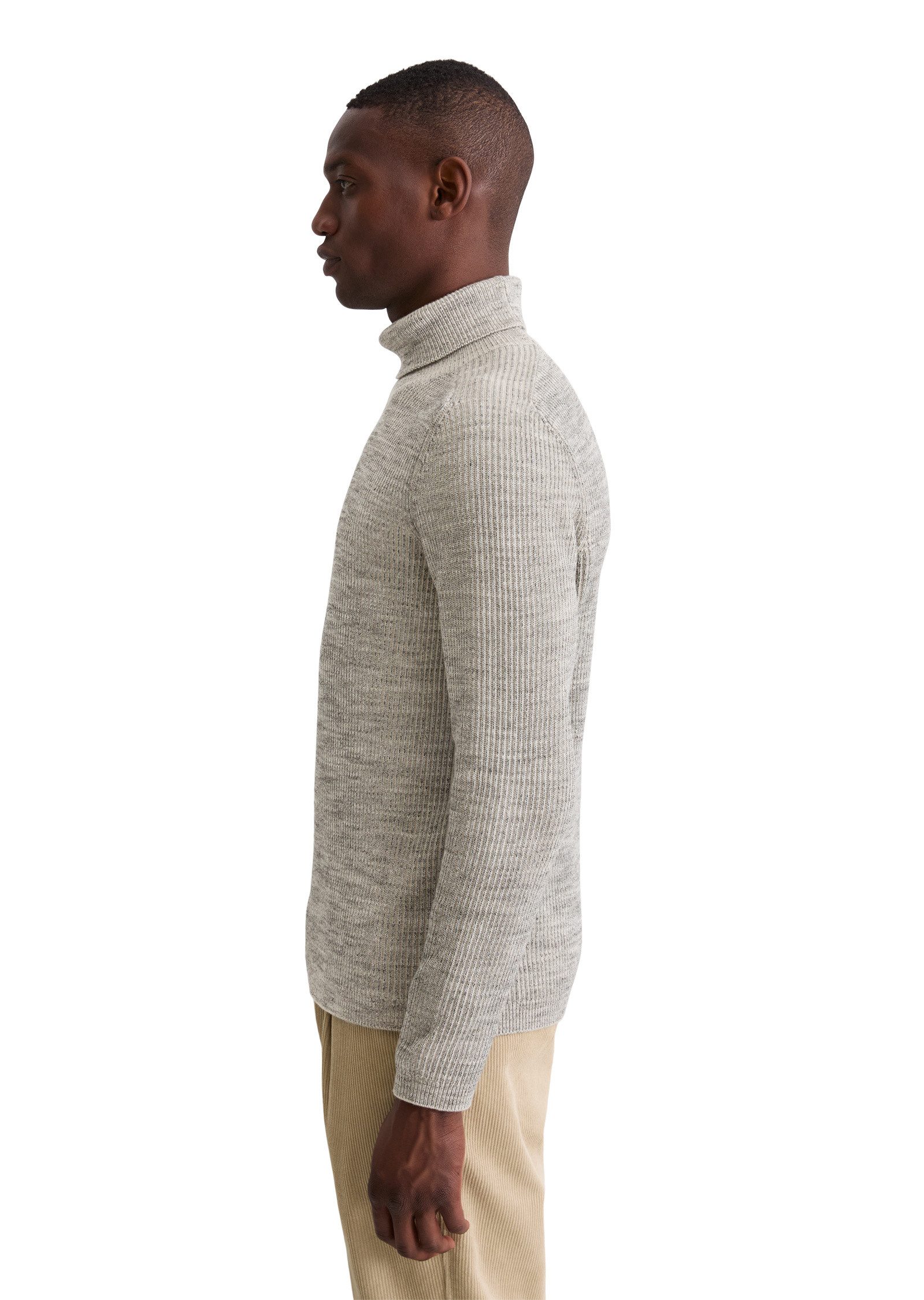 Marc O'Polo Rollkragenpullover aus Baumwoll-Schurwoll-Mix günstig online kaufen